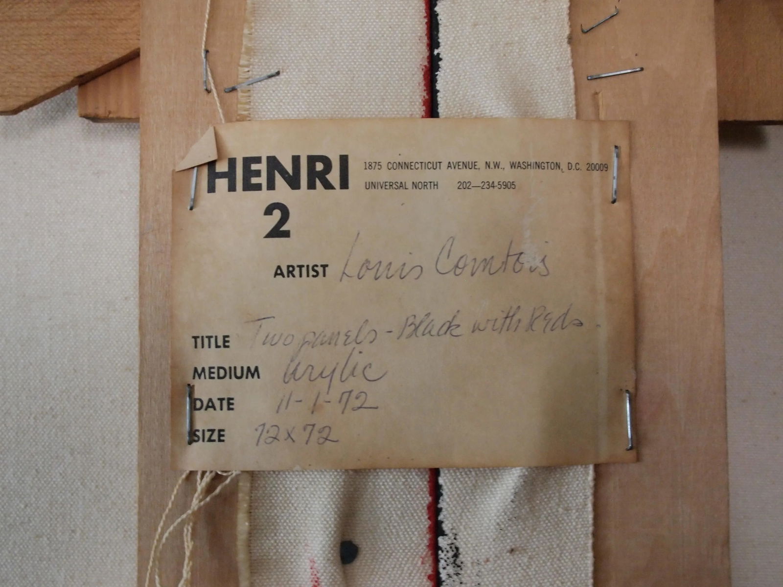 1972 Original Op Art Hard Edge Abstract Acrylic Painting on Canvas by Louis Comtois - 11