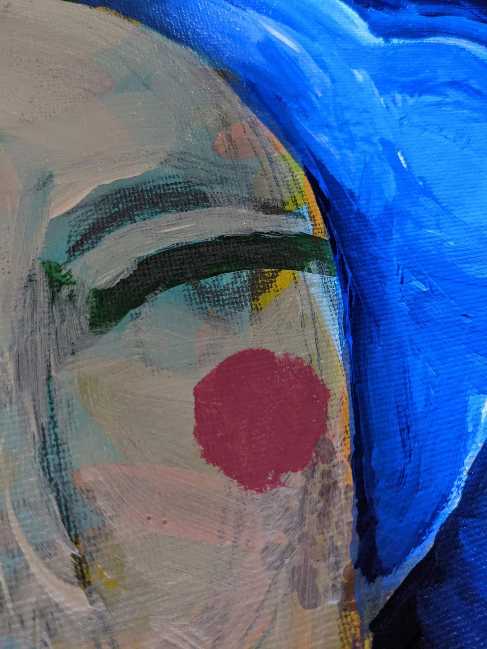 Contemporary Fauvist Abstract Portrait Mixed-Media Painting of a Woman - 3