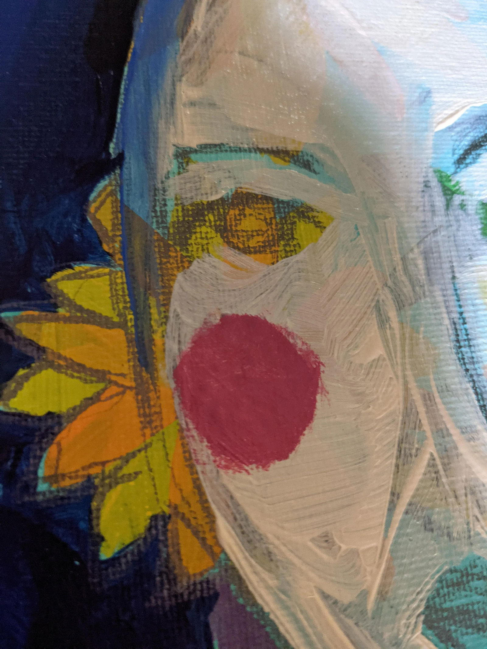 Contemporary Fauvist Abstract Portrait Mixed-Media Painting of a Woman - 4