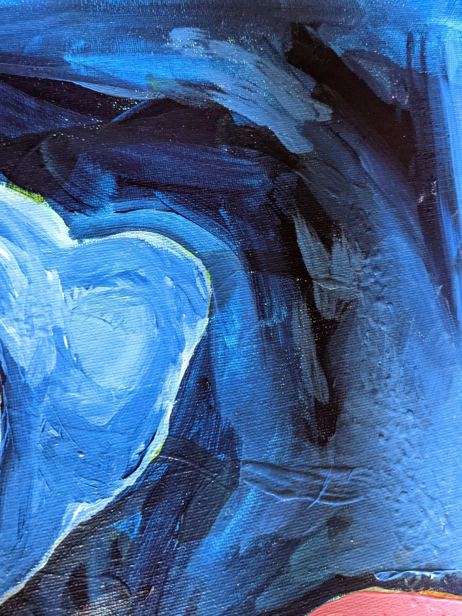 Contemporary Fauvist Abstract Portrait Mixed-Media Painting of a Woman - 8