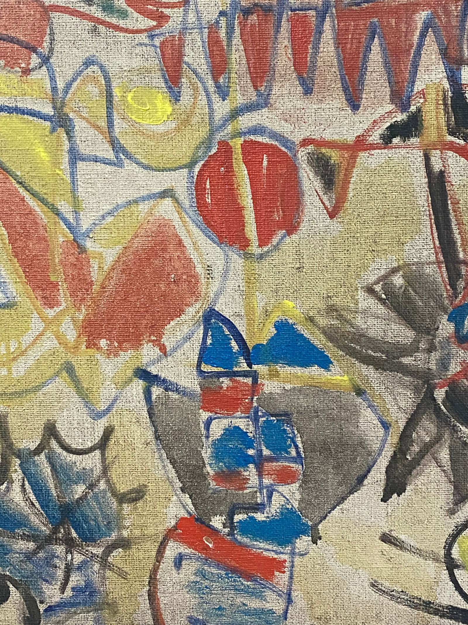 1960s "Flight of Fancy" Abstract Expressionist Oil Painting by Sara Skolinik, Framed - 10