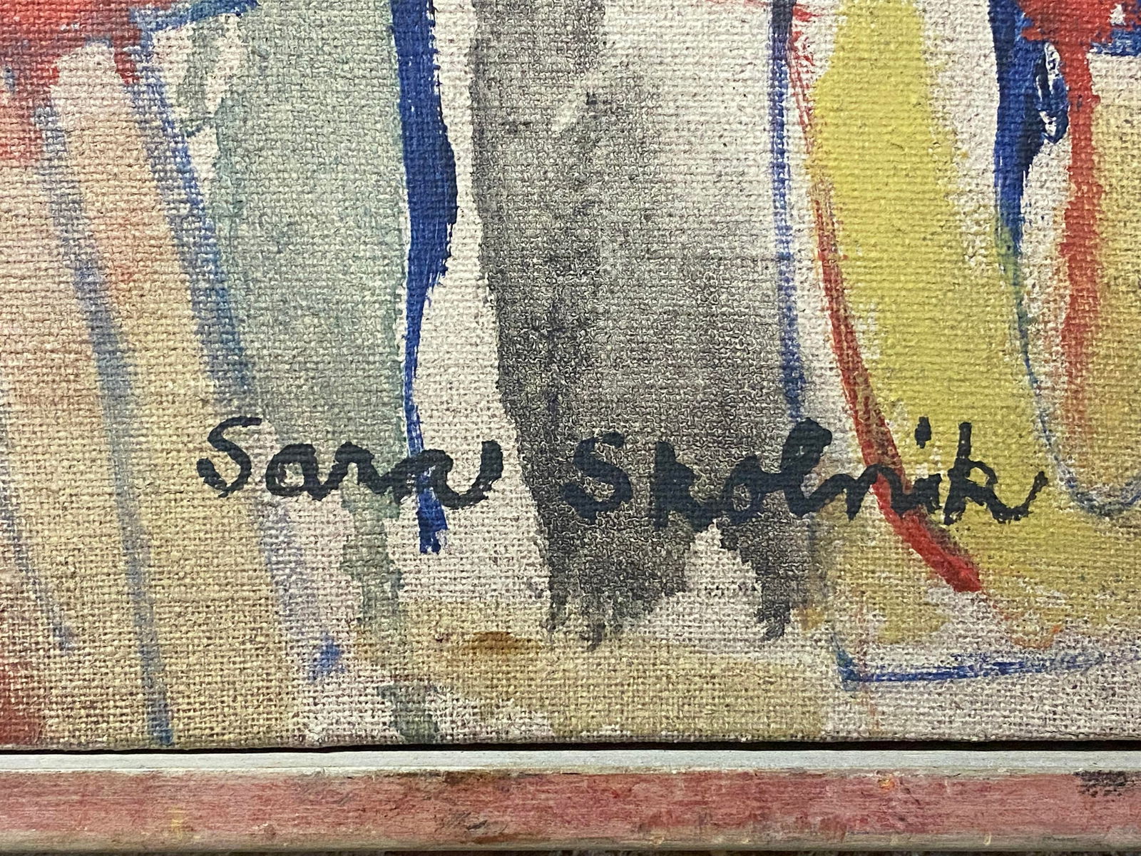 1960s "Flight of Fancy" Abstract Expressionist Oil Painting by Sara Skolinik, Framed - 11