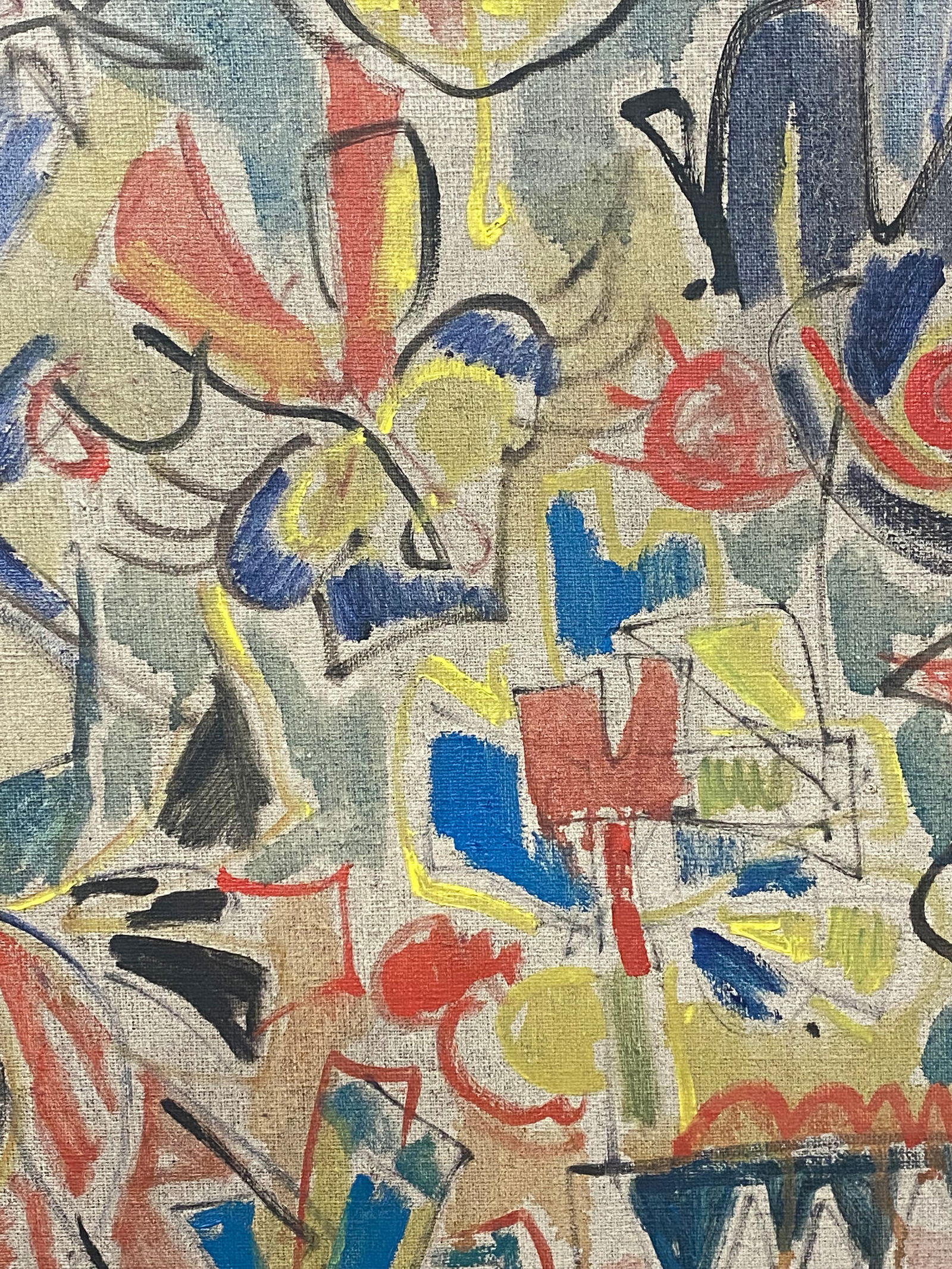 1960s "Flight of Fancy" Abstract Expressionist Oil Painting by Sara Skolinik, Framed - 7