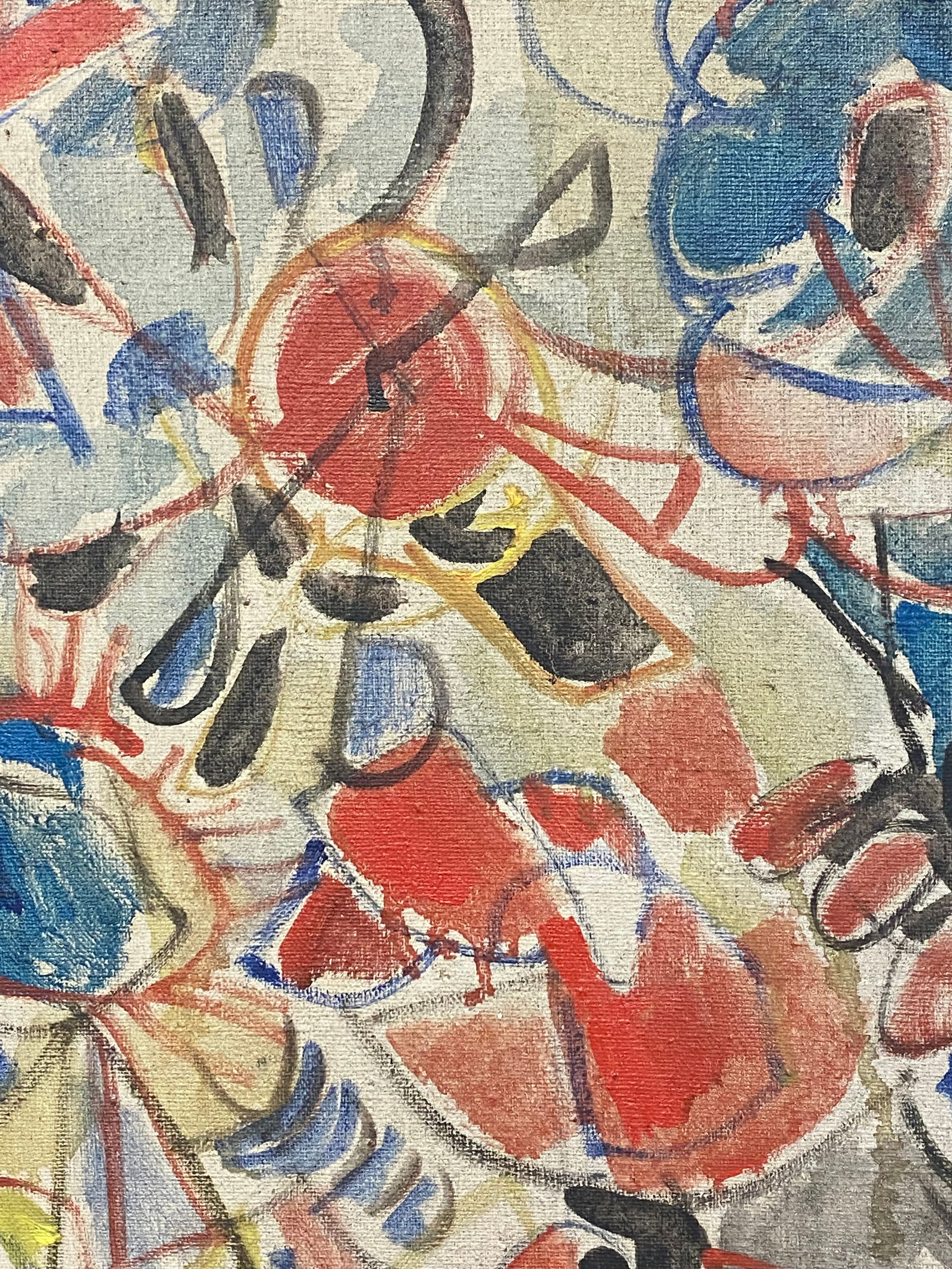 1960s "Flight of Fancy" Abstract Expressionist Oil Painting by Sara Skolinik, Framed - 8