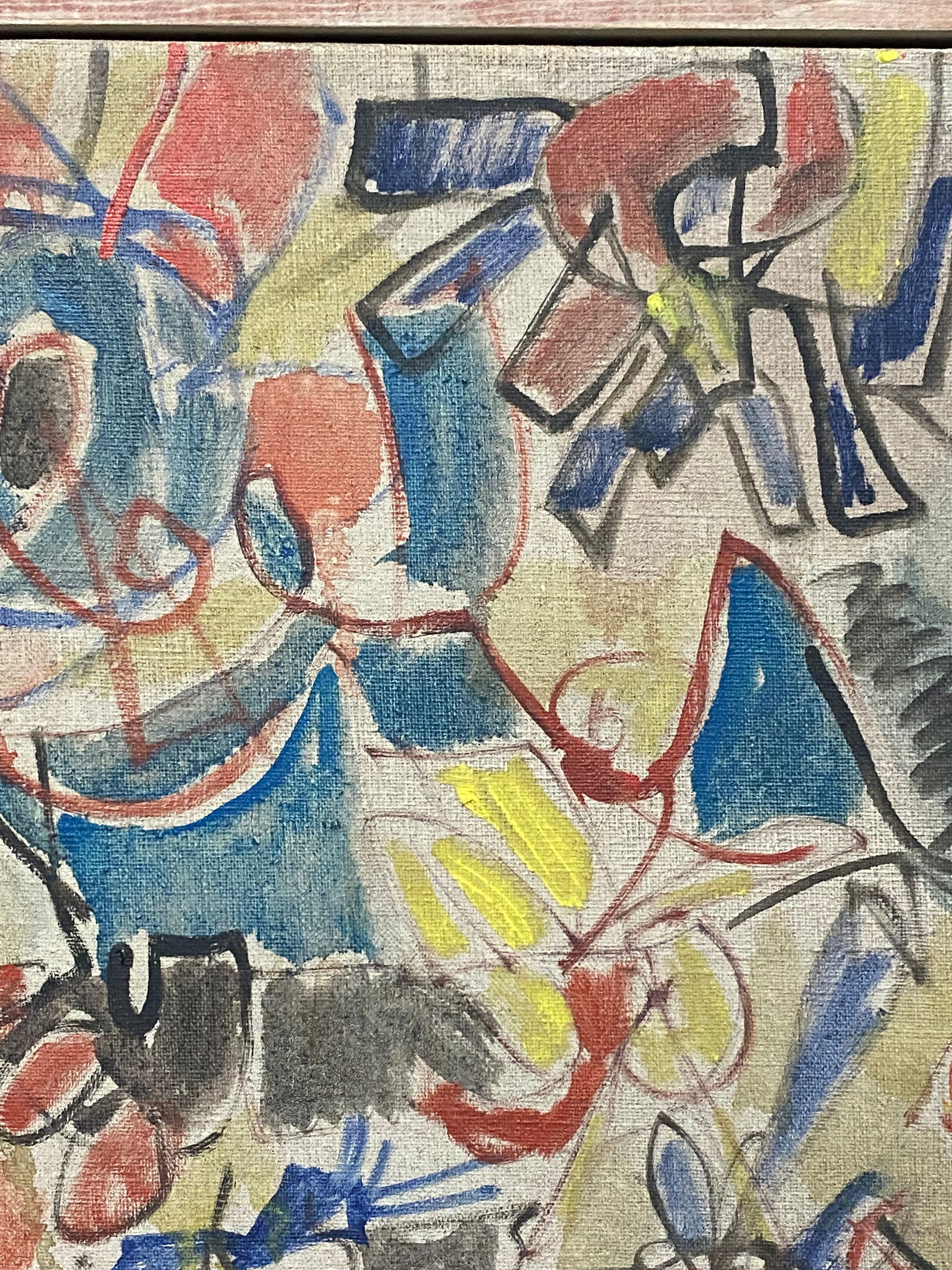 1960s "Flight of Fancy" Abstract Expressionist Oil Painting by Sara Skolinik, Framed - 9