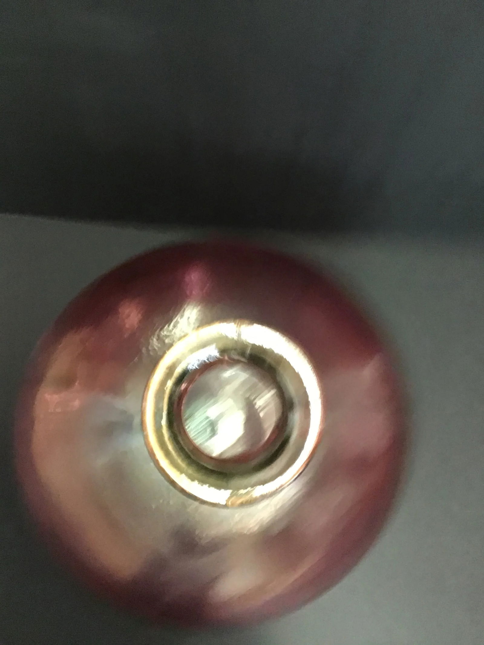 Vintage Ombre Rose Colored Molded Glass Vase. - 5