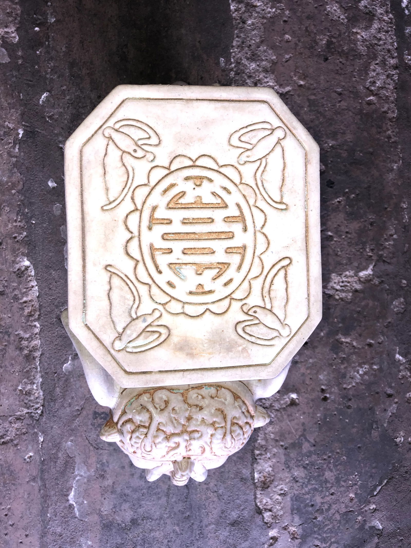 Vintage Heavy Large Glazed Terracotta Elephant Garden Stool - 4