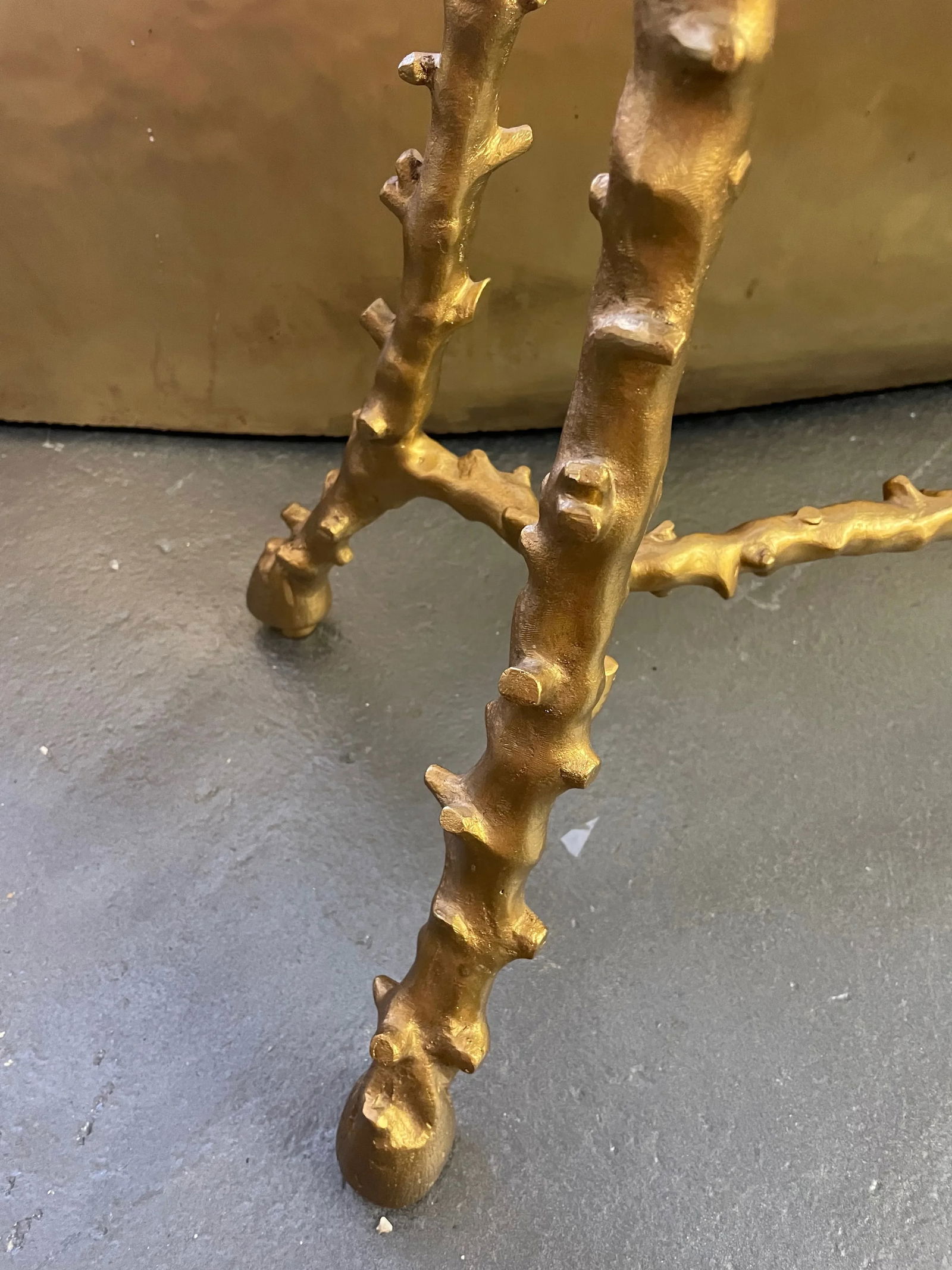 1990s Paul M Jones Satin Finish Brass Branch Console Table - 3