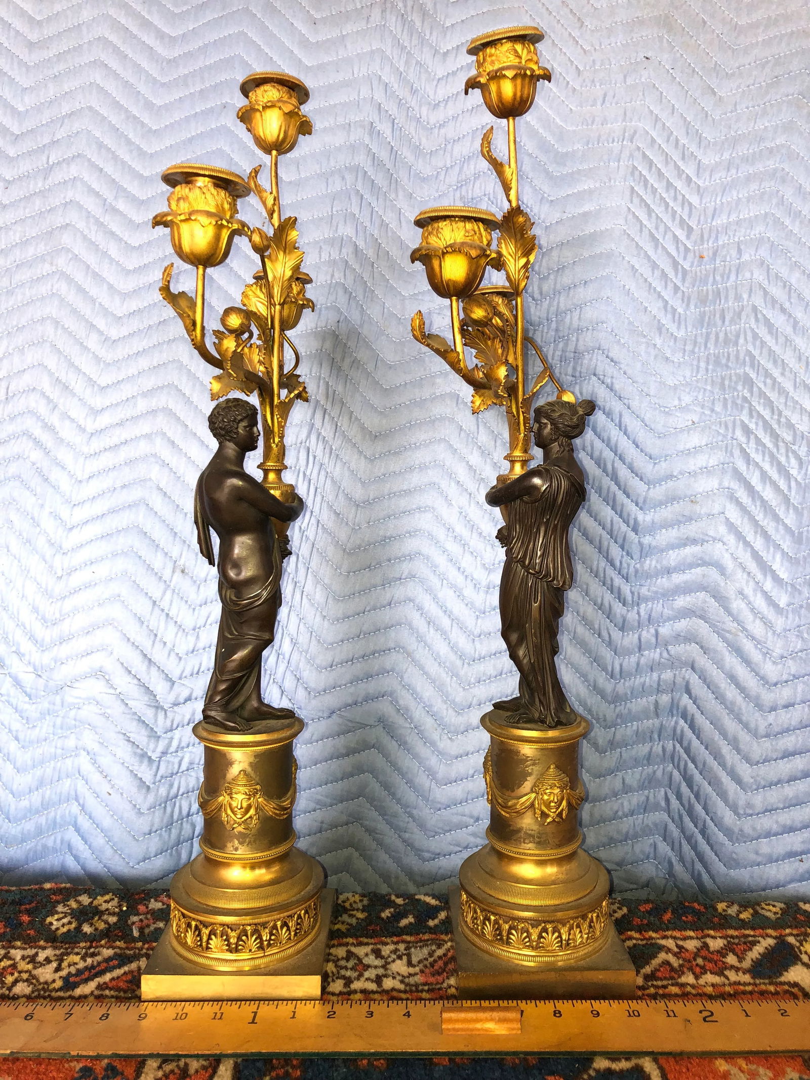 Early 20th Century French Bronze Torcheires - a Pair - 10