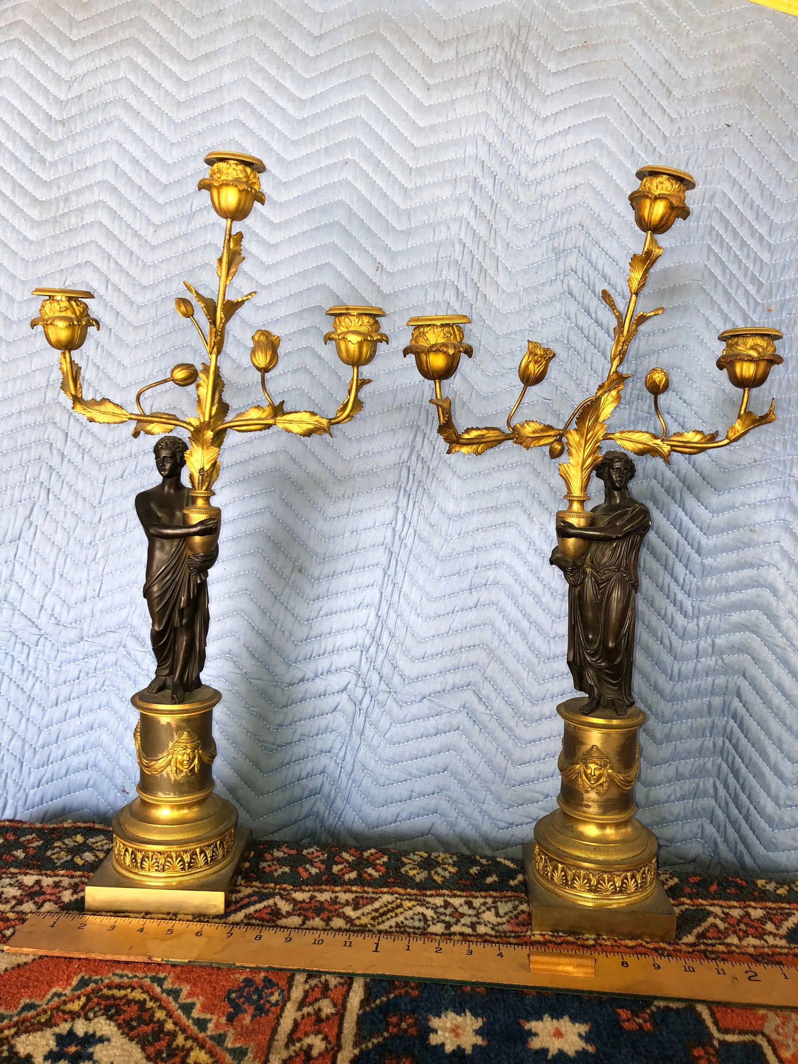 Early 20th Century French Bronze Torcheires - a Pair - 13
