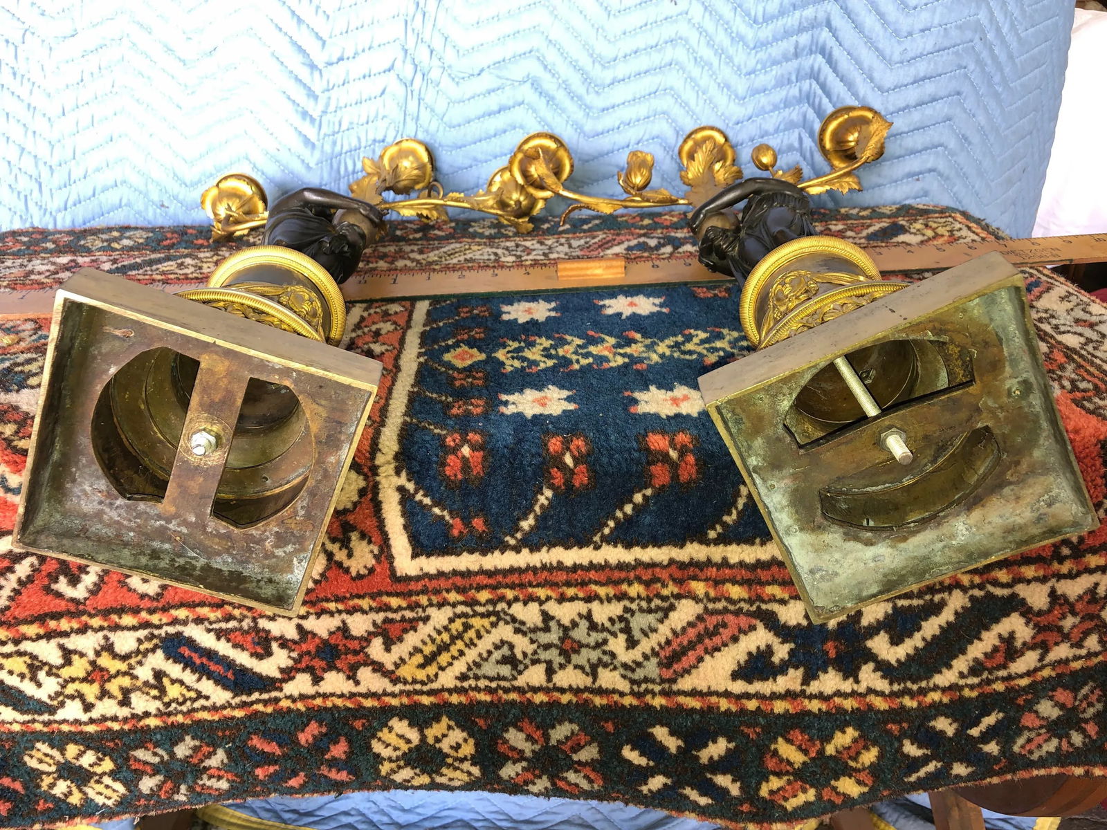 Early 20th Century French Bronze Torcheires - a Pair - 8