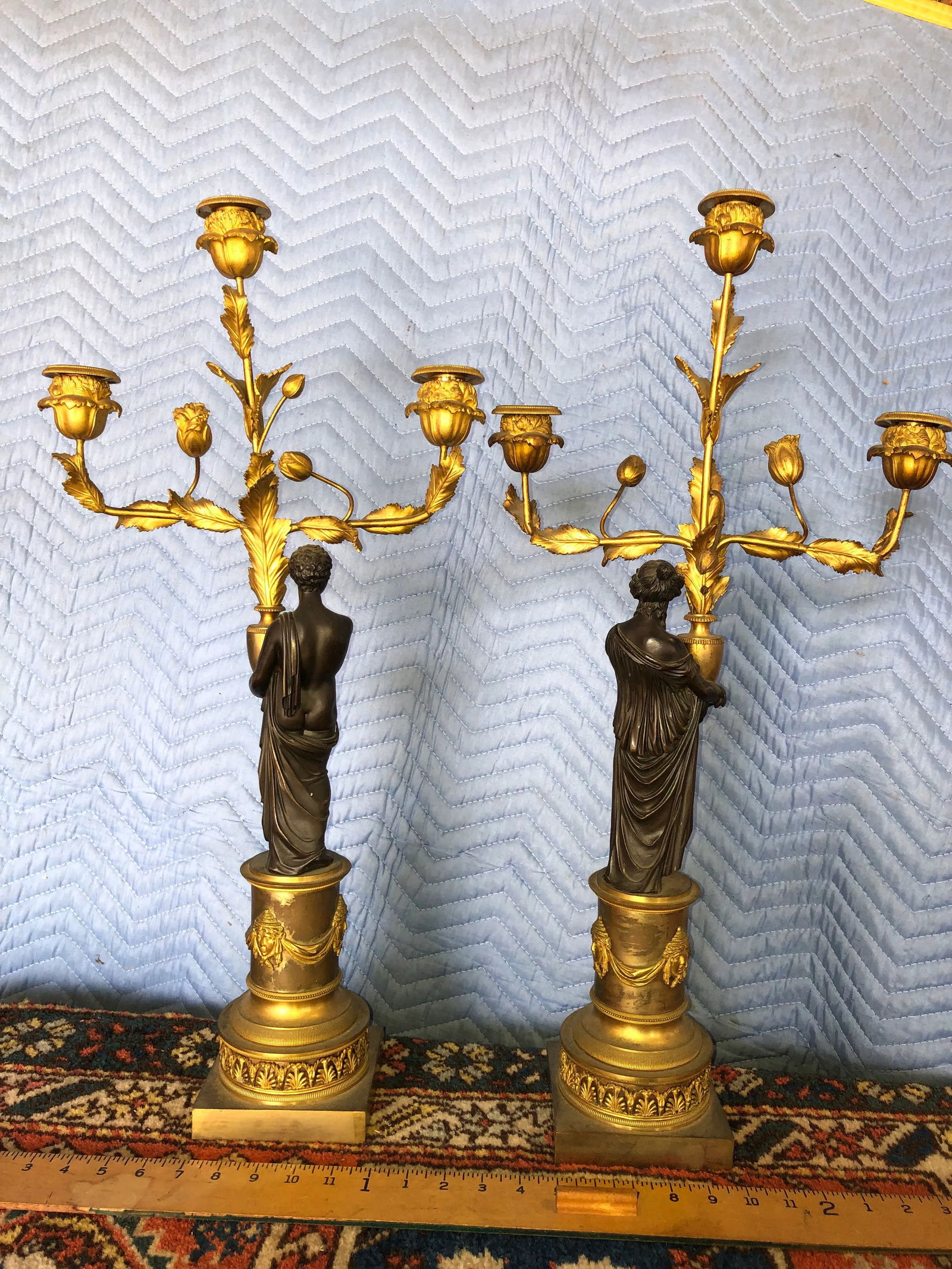 Early 20th Century French Bronze Torcheires - a Pair - 9