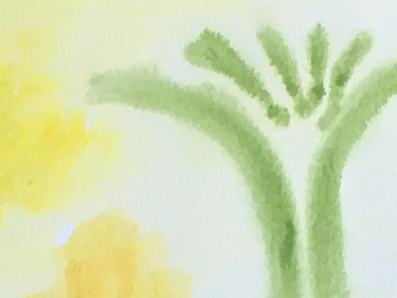 "Sunlit Palm" Minimalist Watercolor Painting by CL Auker - 2