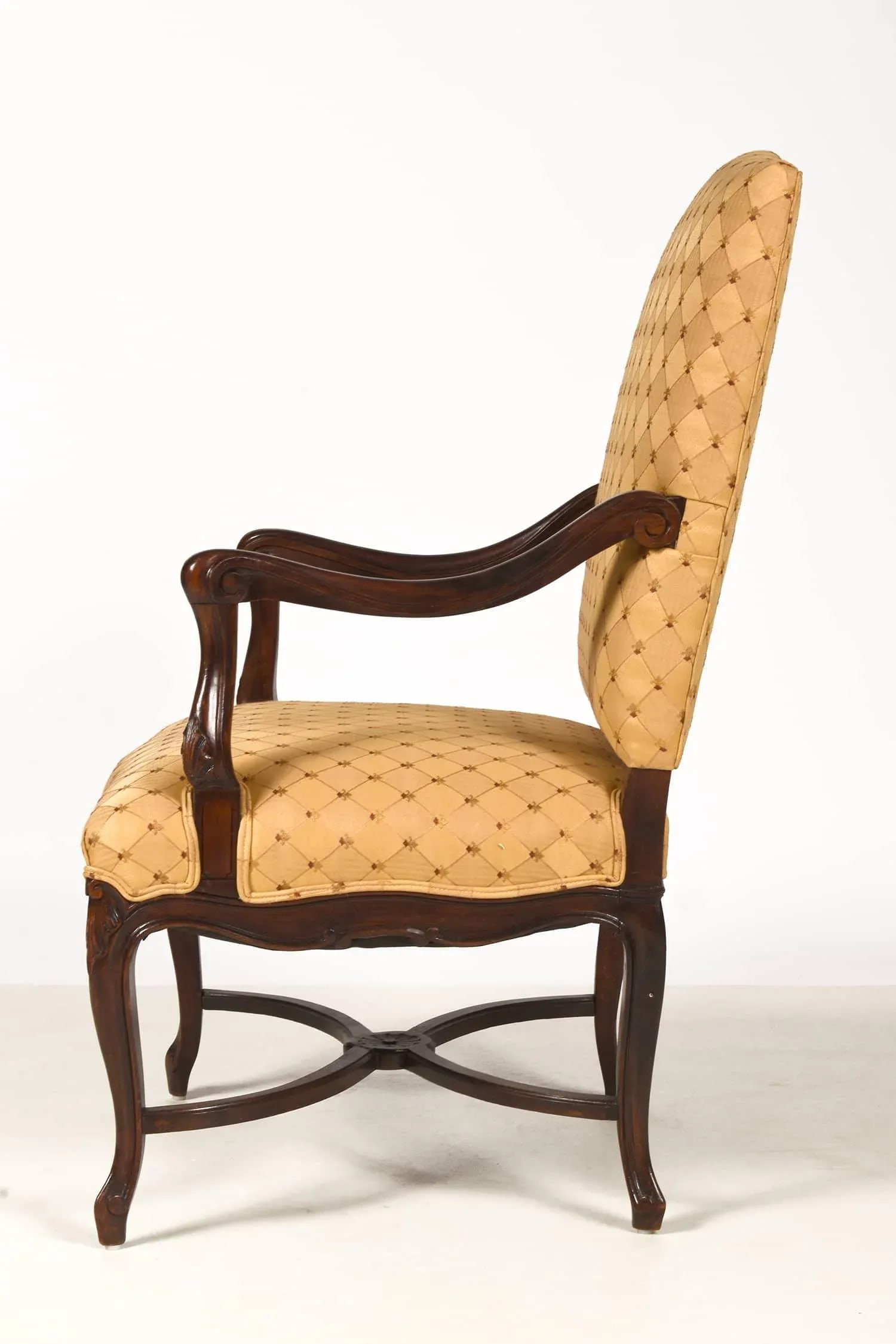 19th Century Louis XV Style Walnut Upholstered Armchair - 2