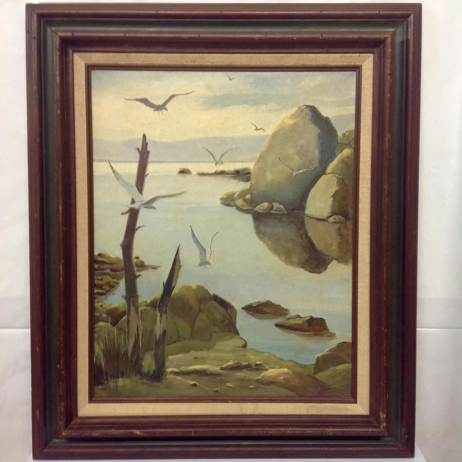 Carl Firth Mid-Century East Shore Oil Painting - 2