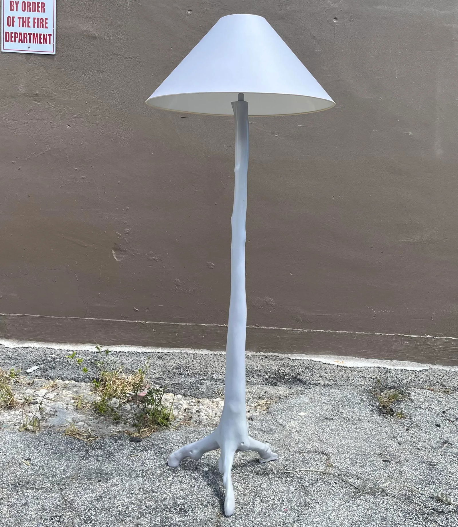 Serge Roche Style Faux Bois Floor Lamp - 11