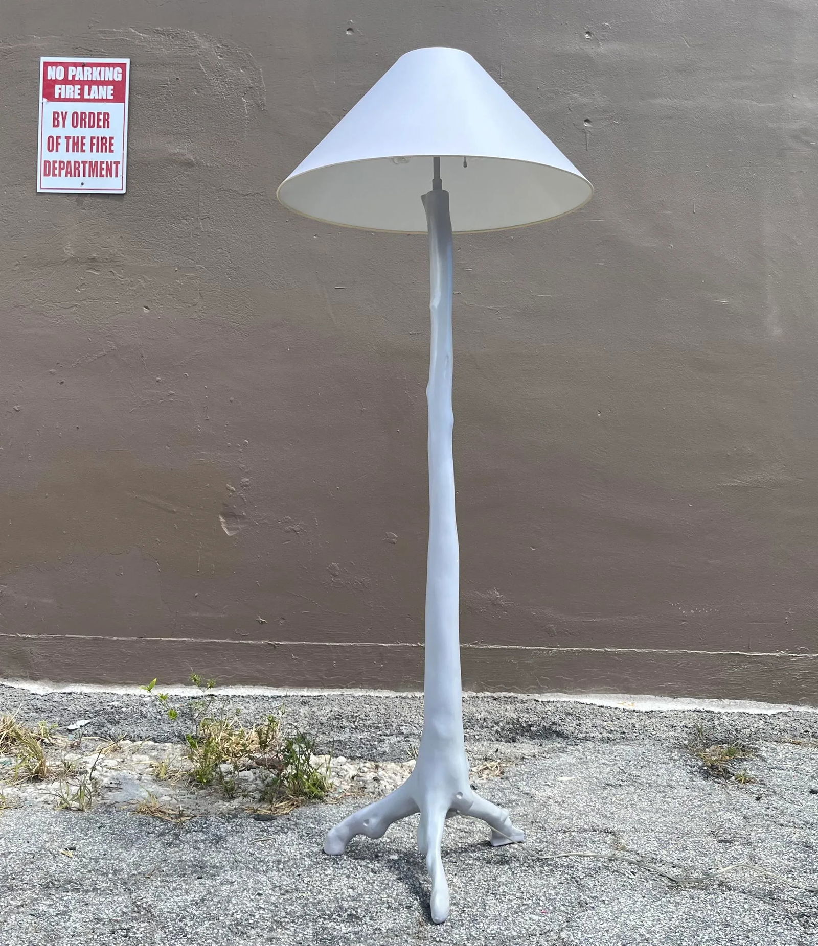 Serge Roche Style Faux Bois Floor Lamp - 3