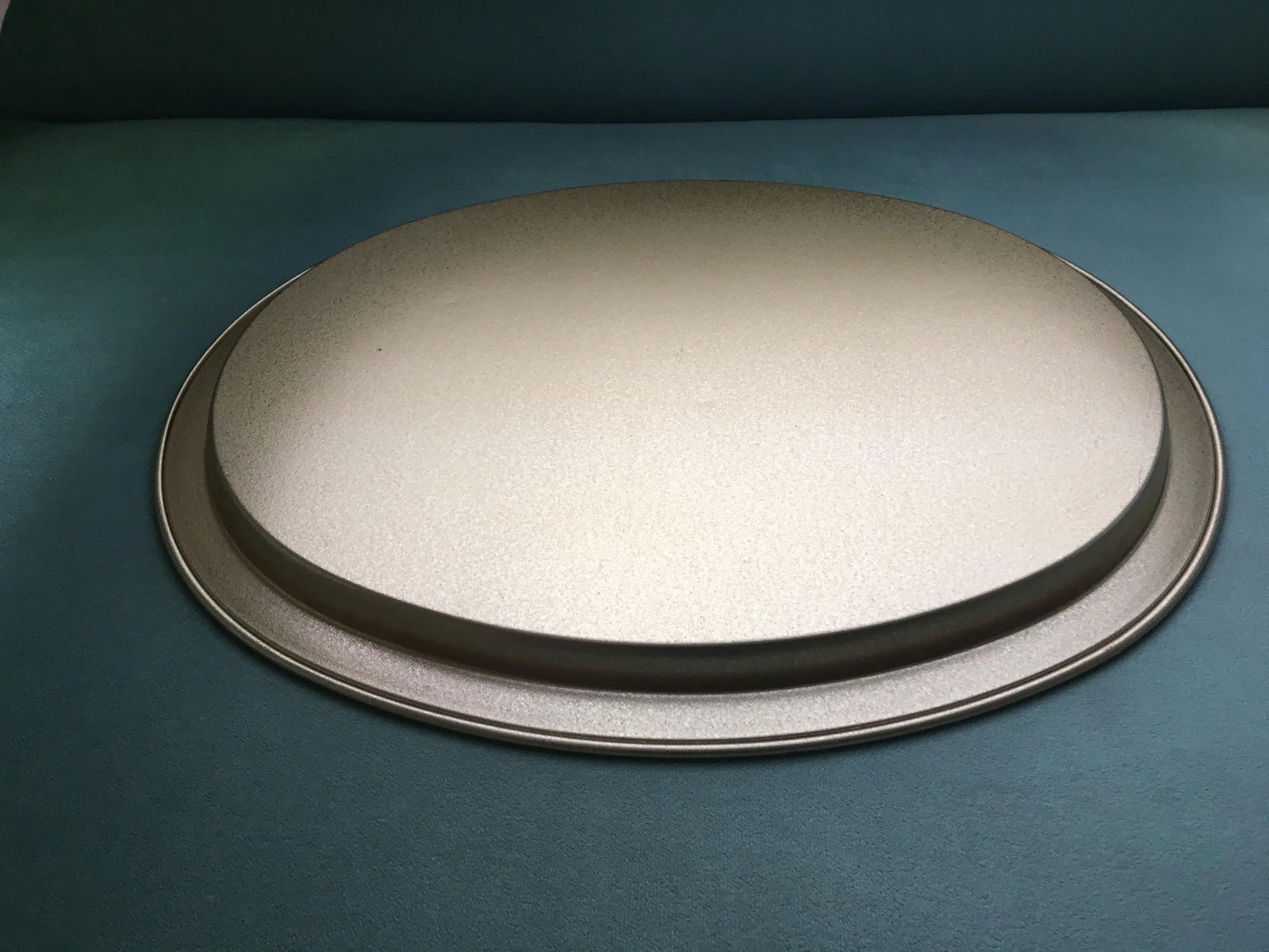 Vintage Teal & Gold Eagle Serving Tray - 3