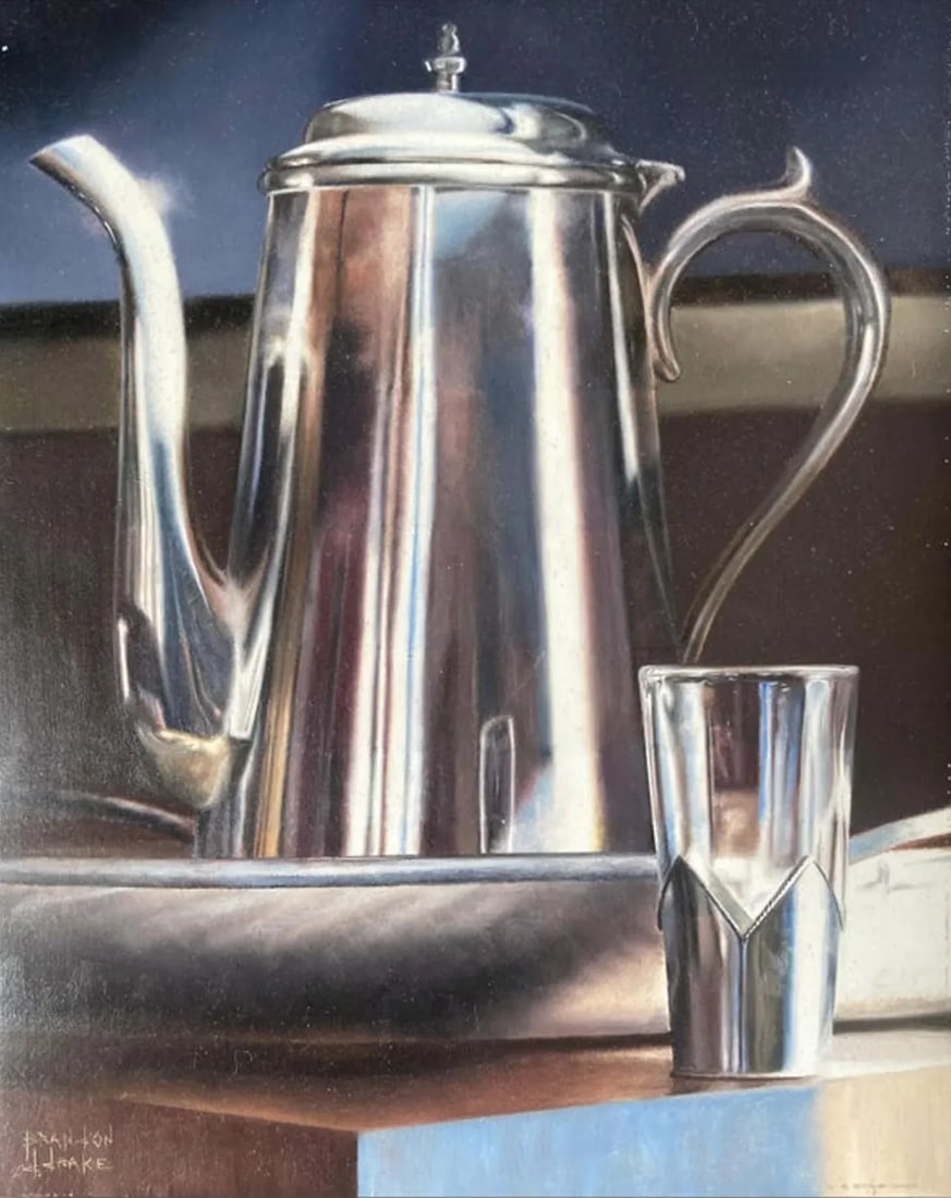 Afternoon Drink (Super-Realism Contemporary Photorealist Still Life Painting), Brandon Drake - 2