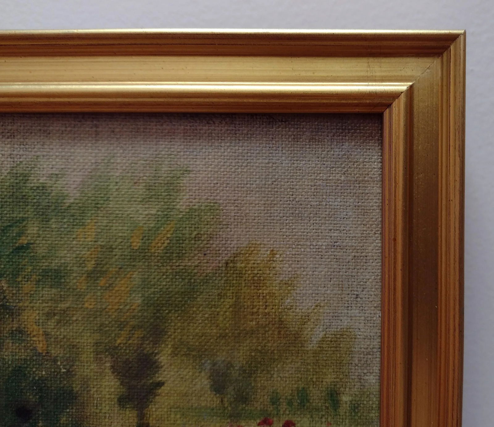 Ladies in Hyde Park London Oil on Board Vintage Painting Gold Frame 10x7 - 6