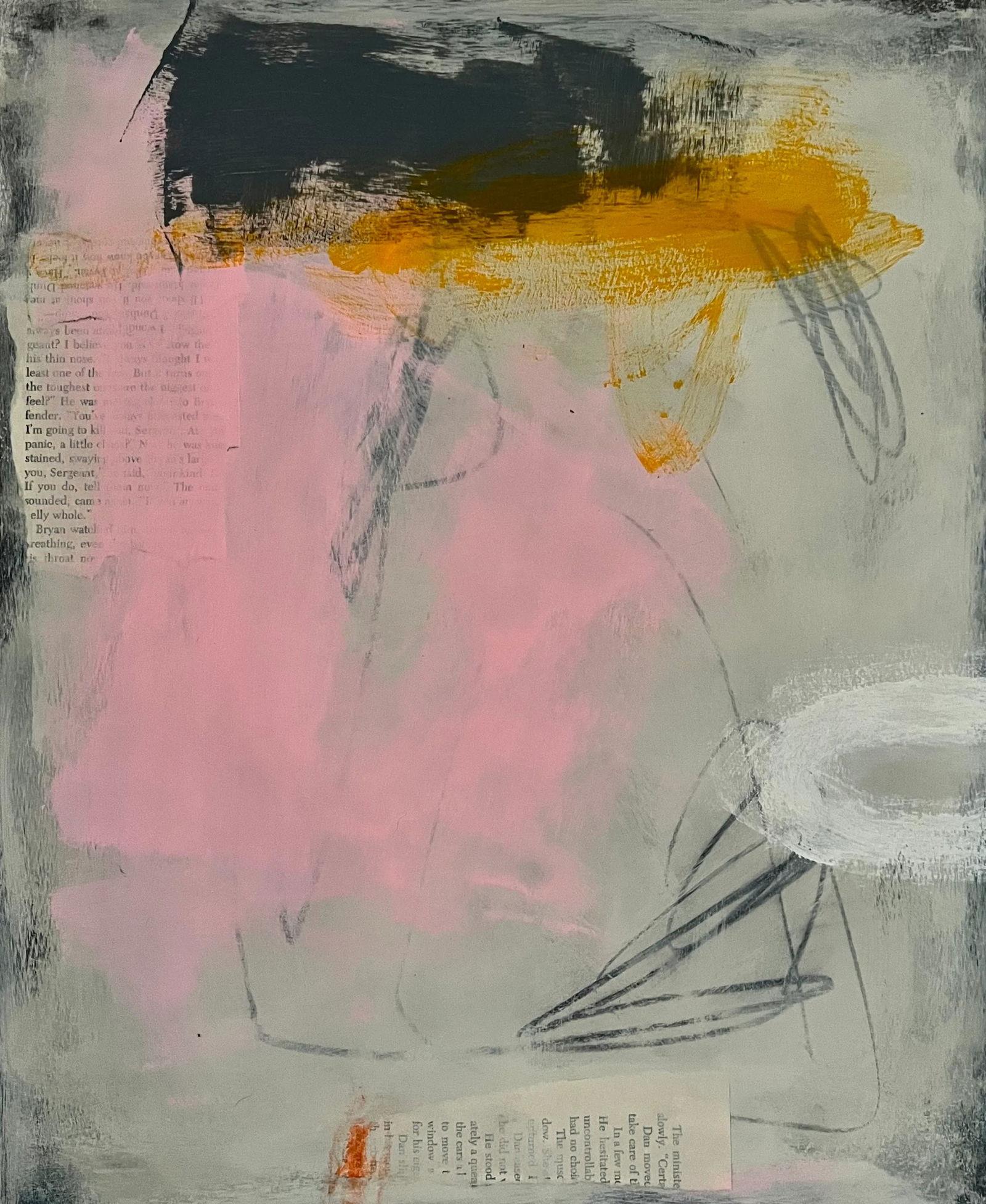 "Wired Differently" Contemporary Original Abstract Painting on Paper - 2