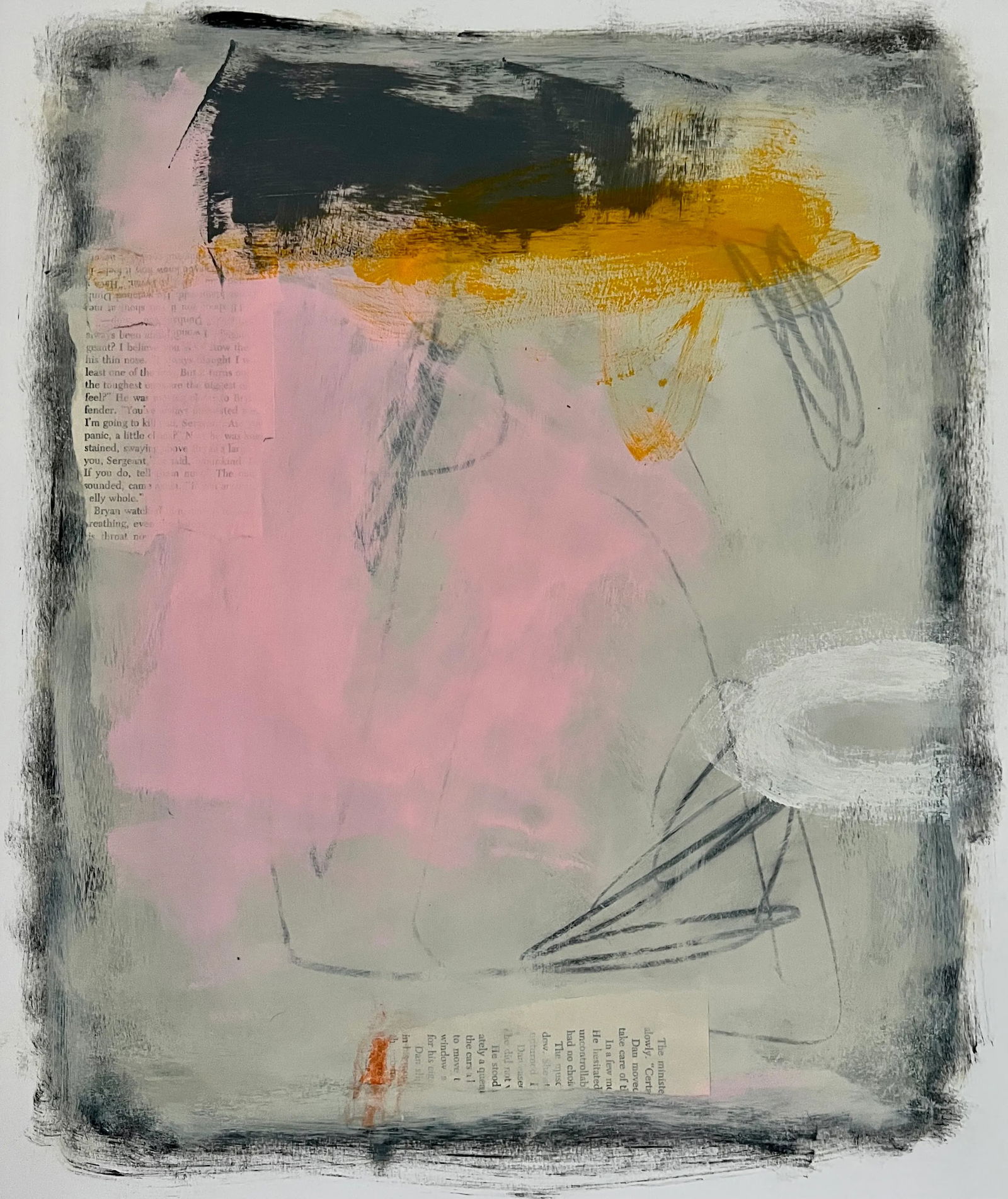 "Wired Differently" Contemporary Original Abstract Painting on Paper - 3