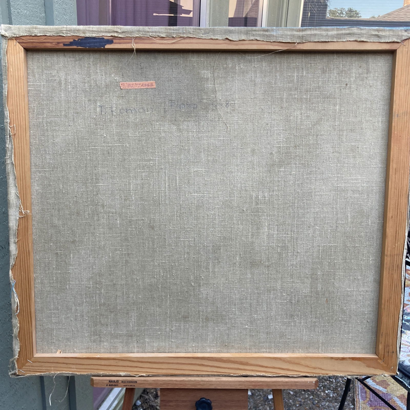 Tadeusz Roman (1906-1983) "Plaza" Beach Scene, Impressionist Oil Painting on Canvas - 10