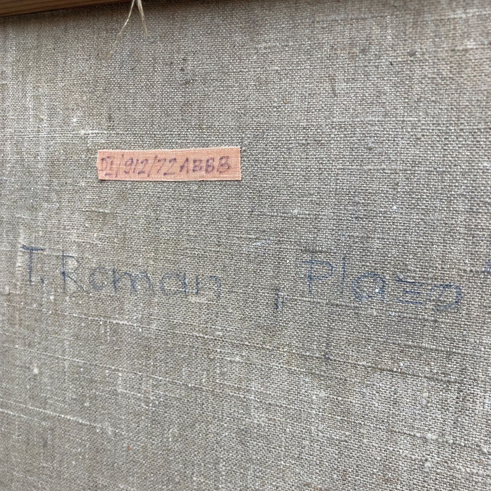 Tadeusz Roman (1906-1983) "Plaza" Beach Scene, Impressionist Oil Painting on Canvas - 11