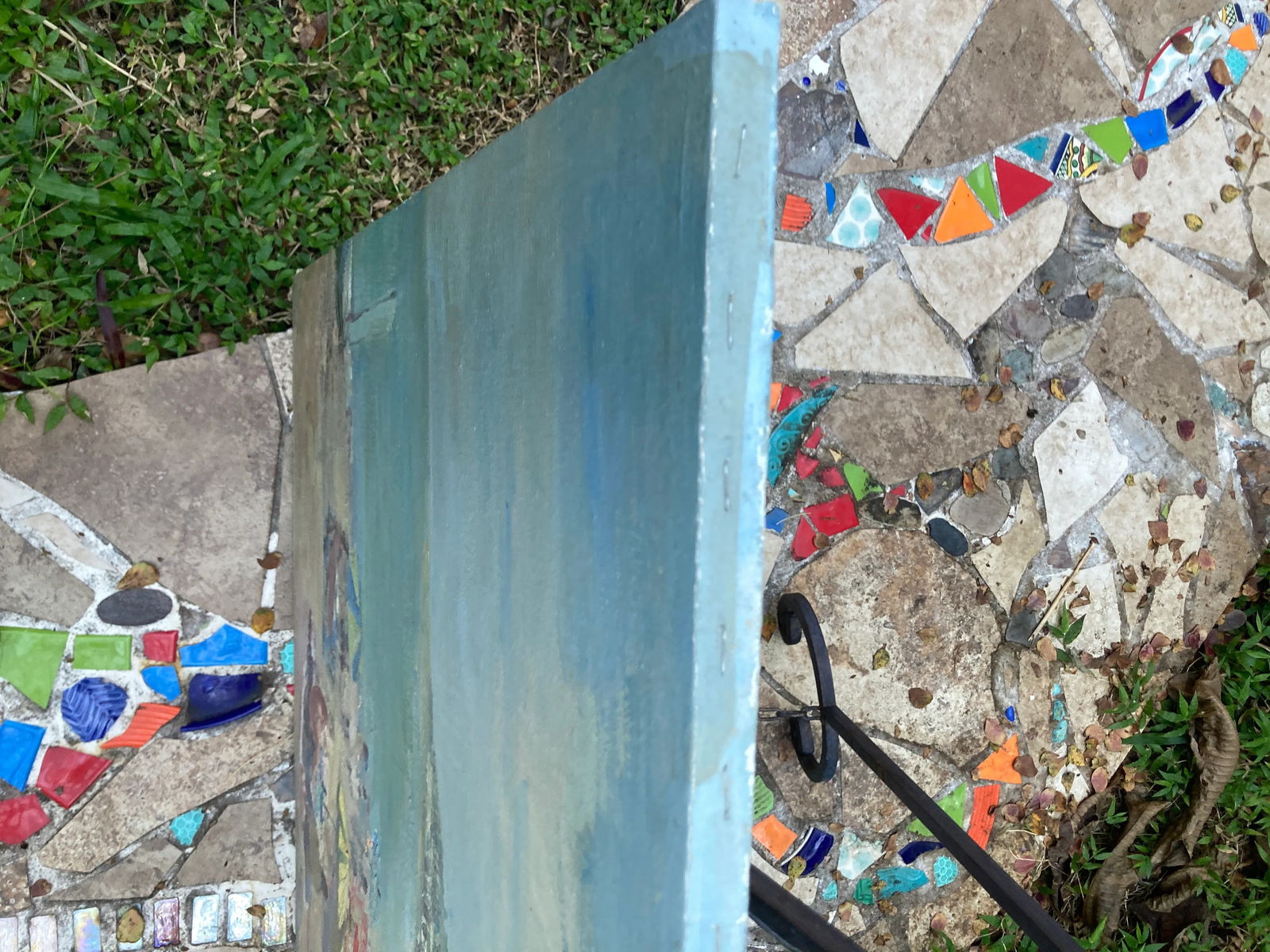 Tadeusz Roman (1906-1983) "Plaza" Beach Scene, Impressionist Oil Painting on Canvas - 5