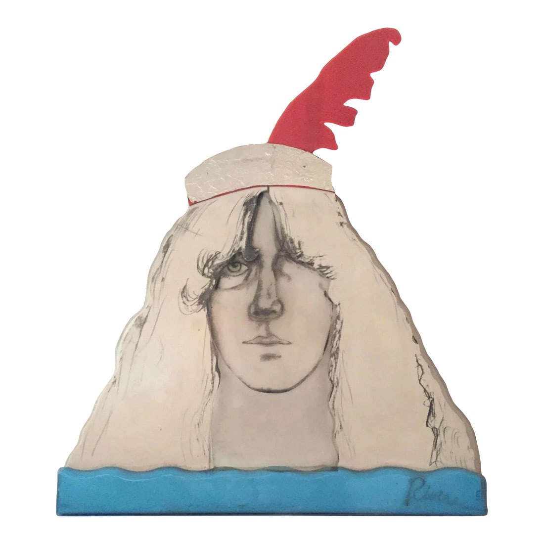 Larry Rivers "Pop Singer" (1970s Mixed Media Portrait Sculpture): I have included a pic of an identical sculpture in this series by Larry Rivers being sold for $5,000. The only difference is that in the back of mine, the thin ledge that serves as a support has a cra