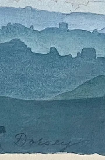 "Upstate Afternoon" Contemporary Abstract Mountain Landscape Watercolor Painting by Deborah Dorsey - 5