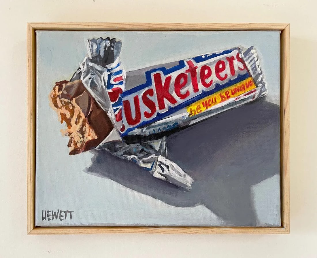 "3 Musketeers" Contemporary Original Realist Still Life Acrylic Painting, Framed - 3