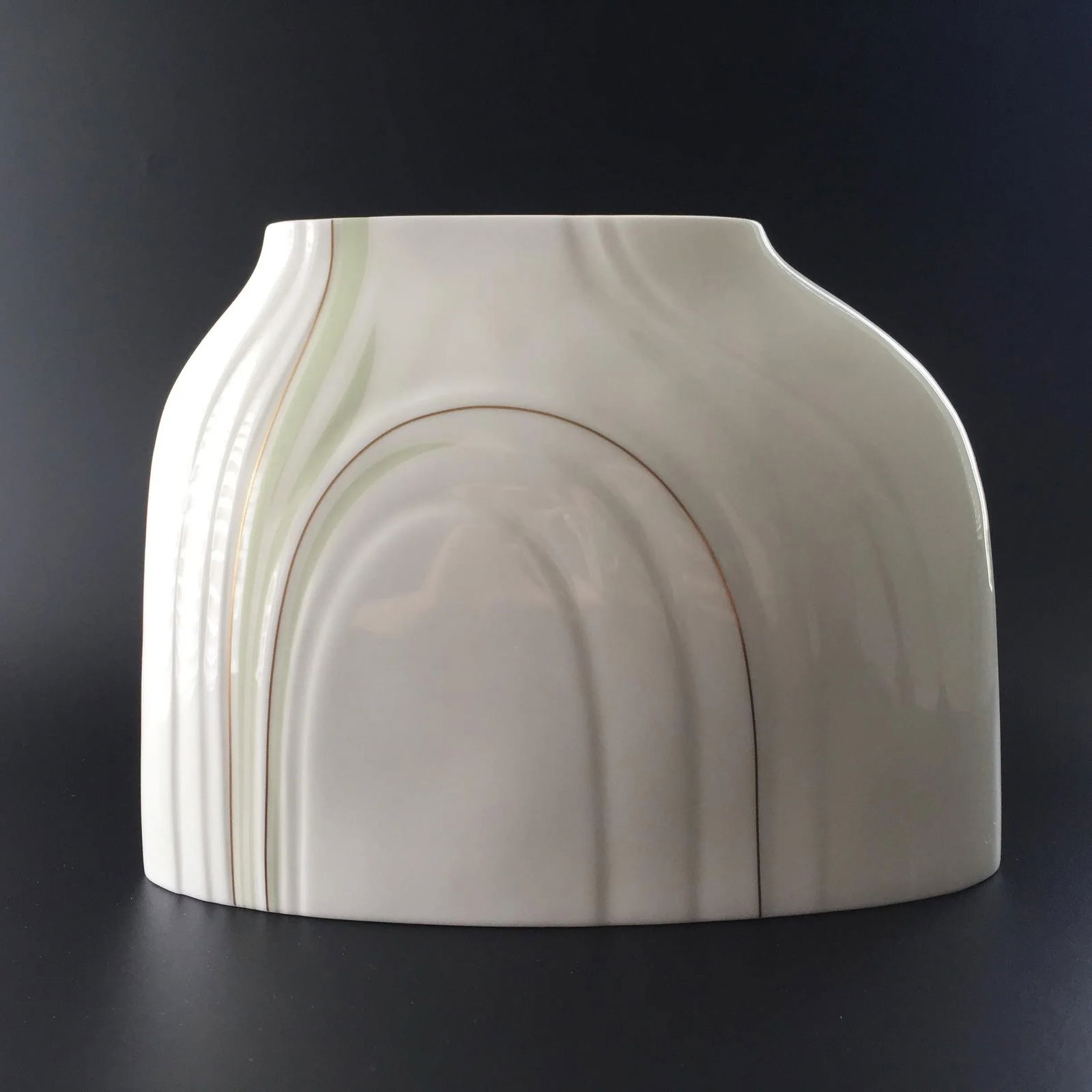 Vintage Royal Doulton Impressions Low Cypress Vase by Gerald Gulotta - 2