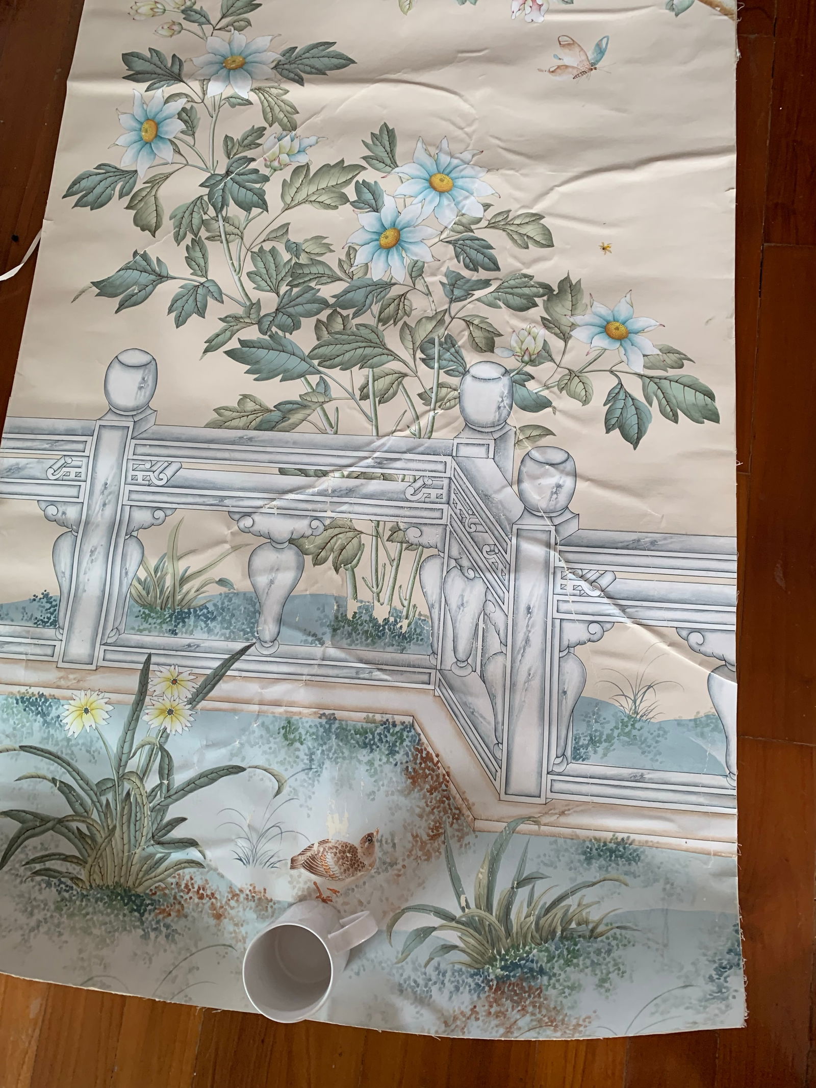 1980's Vintage Gracie Wallpaper Panel - 11