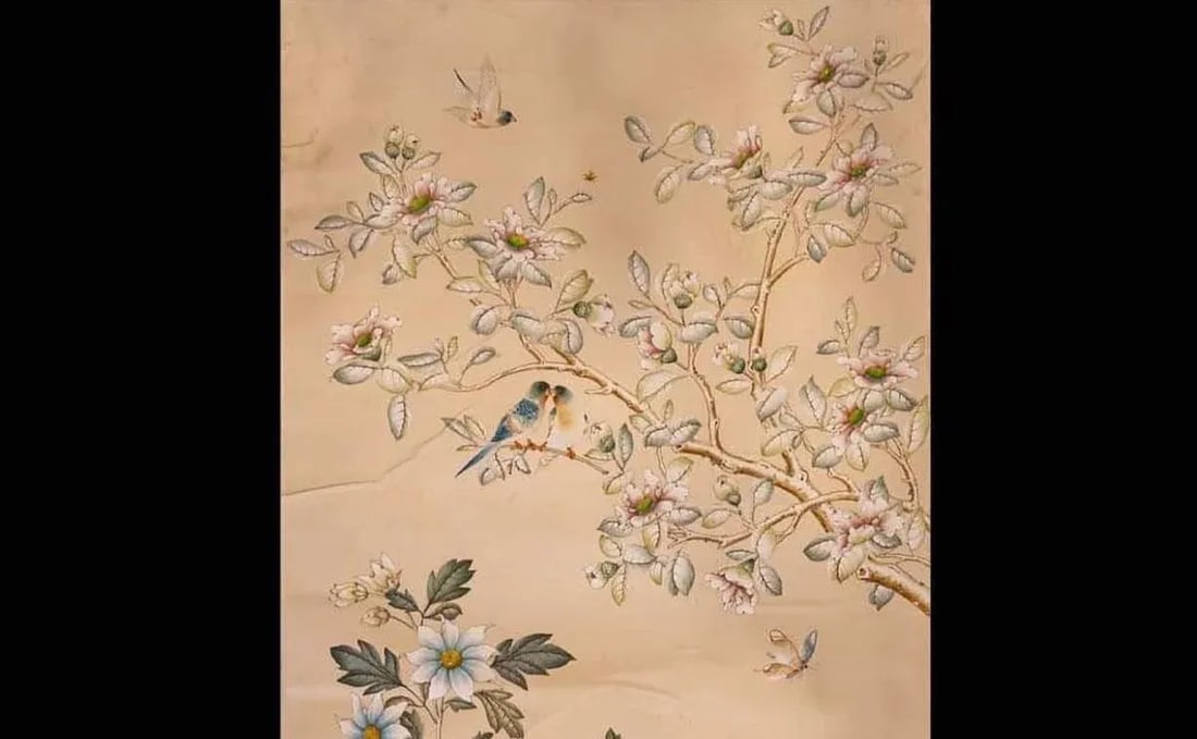 1980's Vintage Gracie Wallpaper Panel - 2