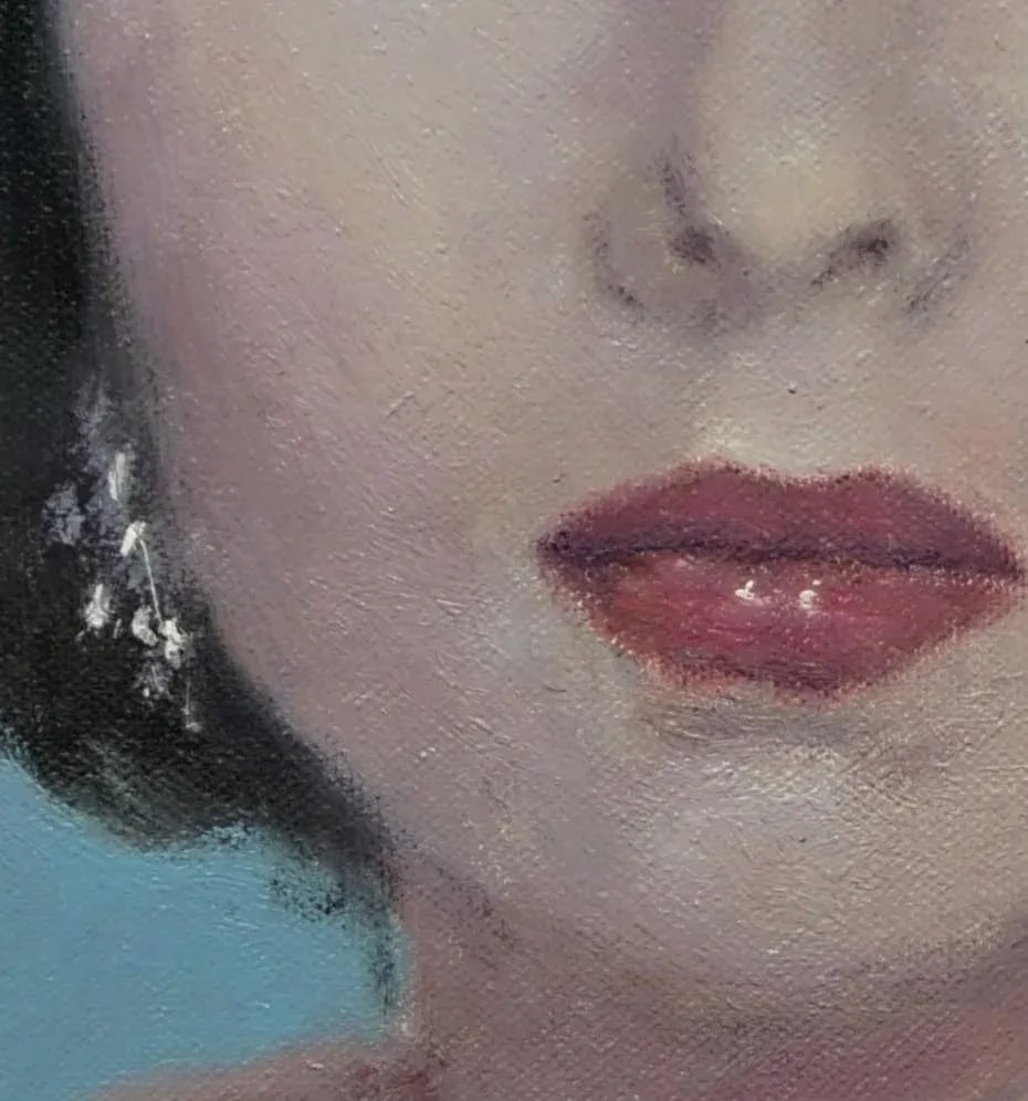 Sean Wu Original Oil Portrait Painting of Elizabeth Taylor - 2