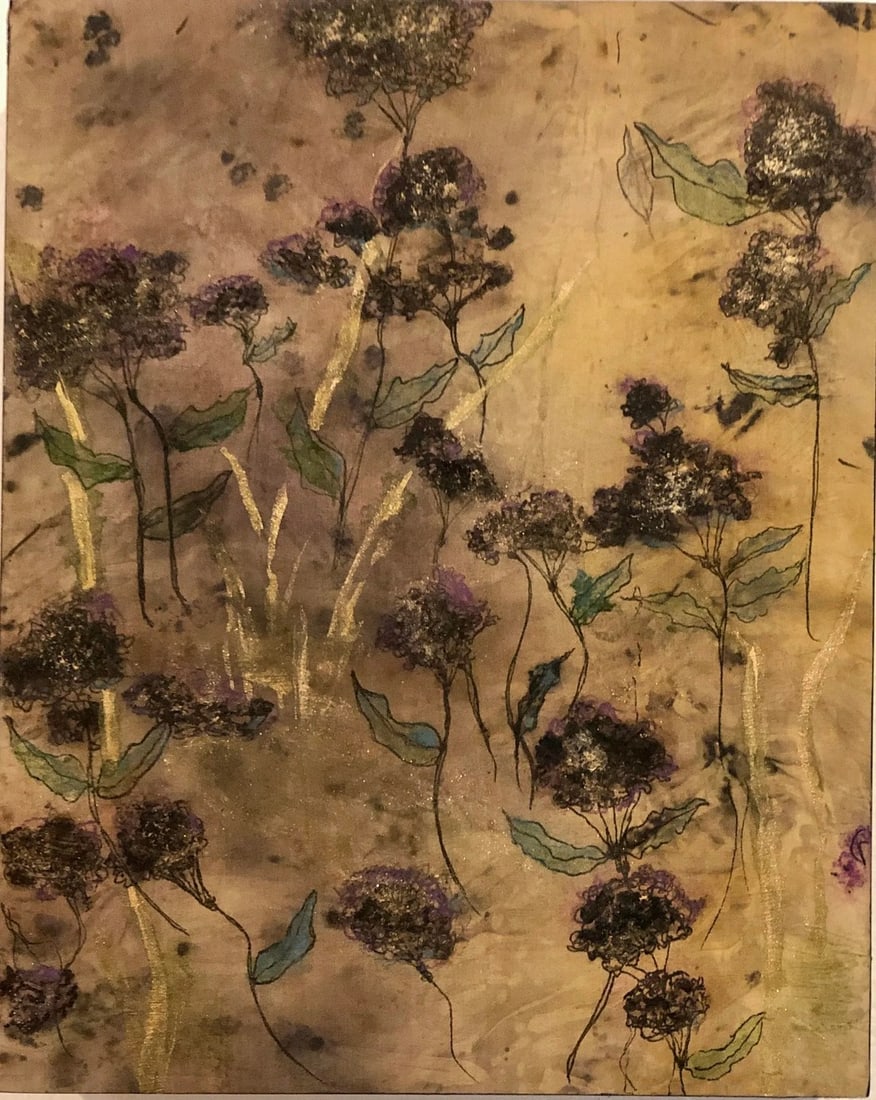 'Field of Flowers' #3, Contemporary Original Acrylic Painting (1 of 2)