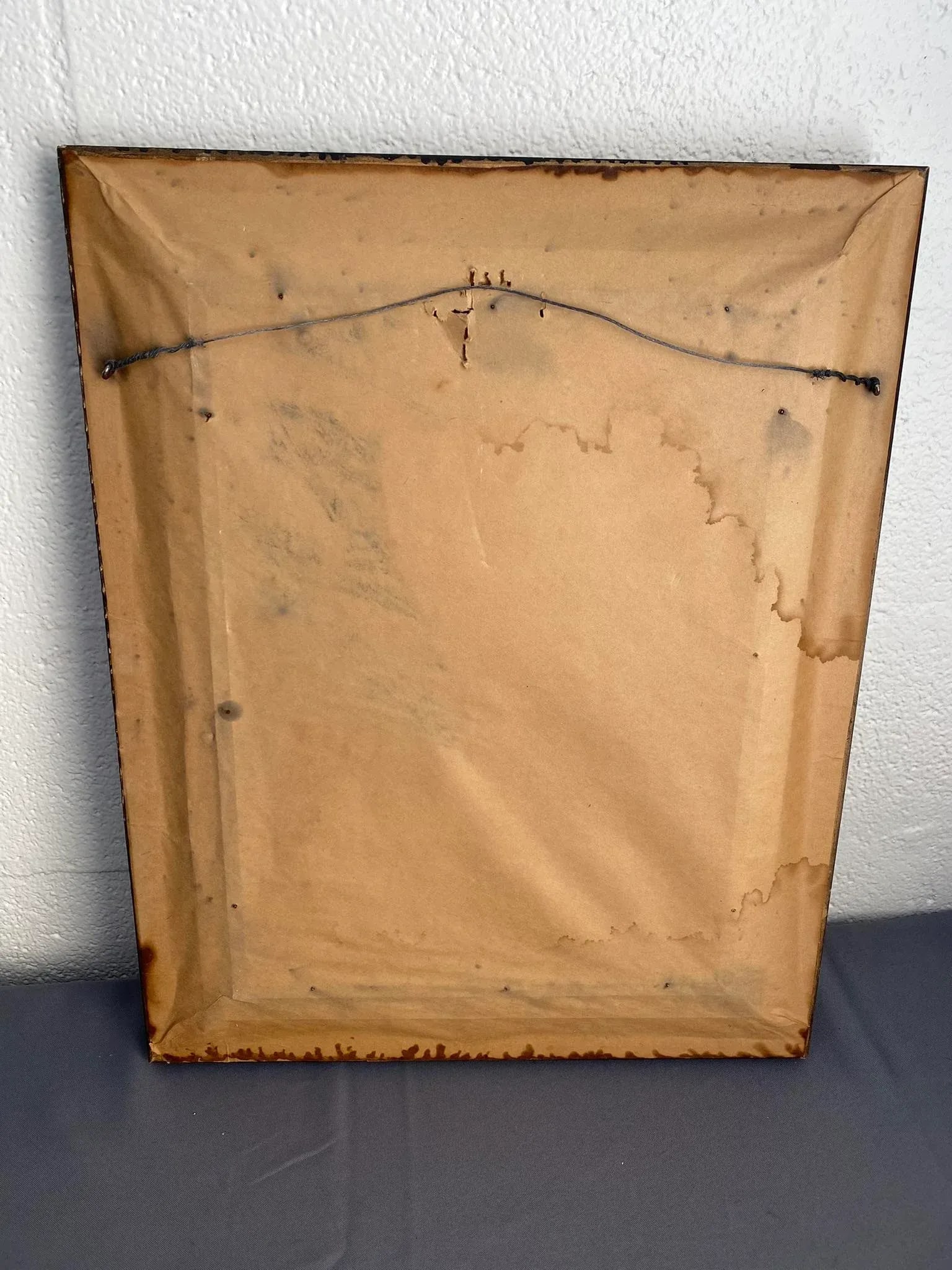 Early 20th Century Framed Old Man Profile Portrait Oil Painting - 11