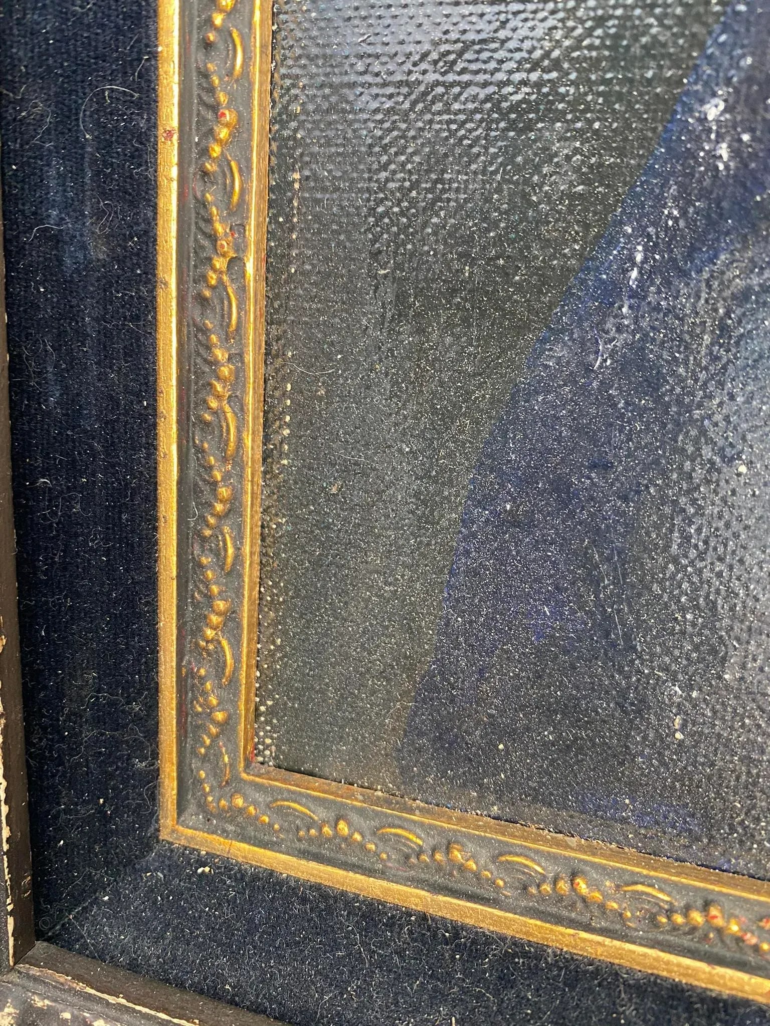 Early 20th Century Framed Old Man Profile Portrait Oil Painting - 9