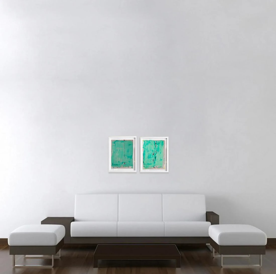 Static 431 Framed Abstract Green Mixed-Media Painting - 5