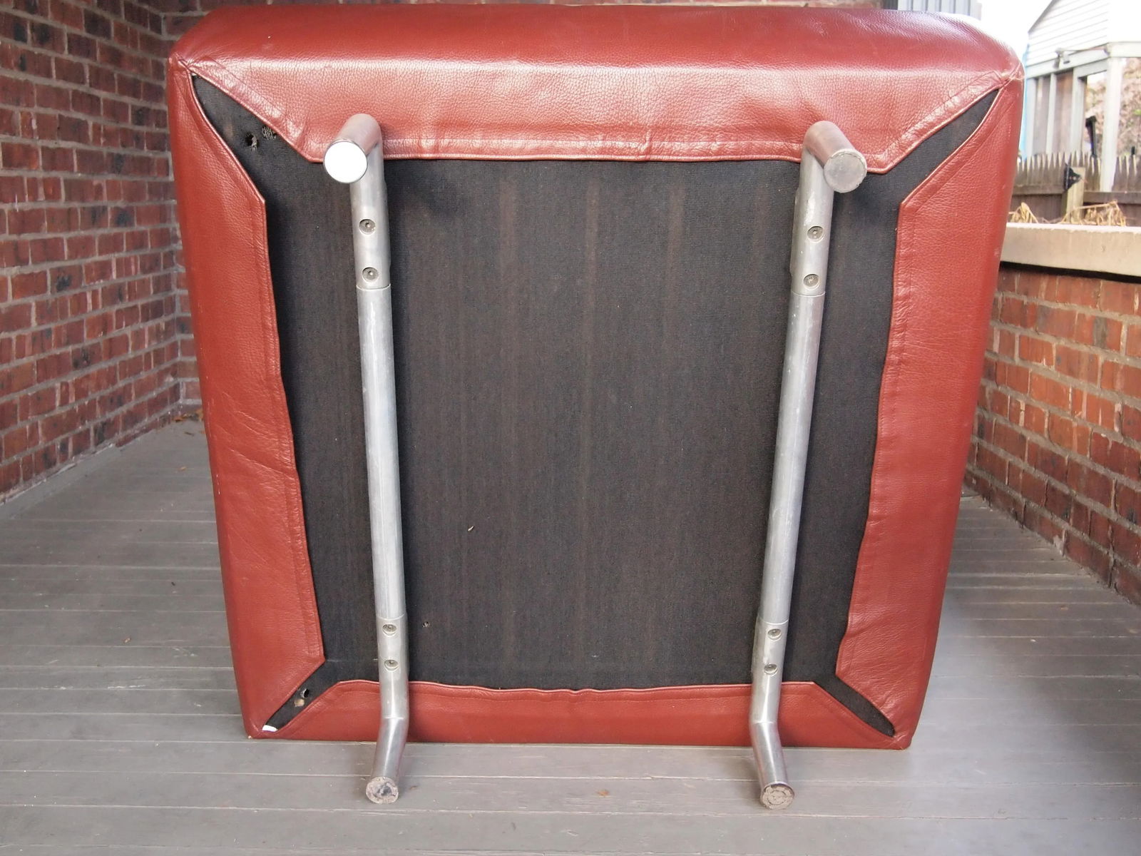 1990s Cassina Piero Lissoni Met Ottoman in Red-Brown Leather #2 - 10