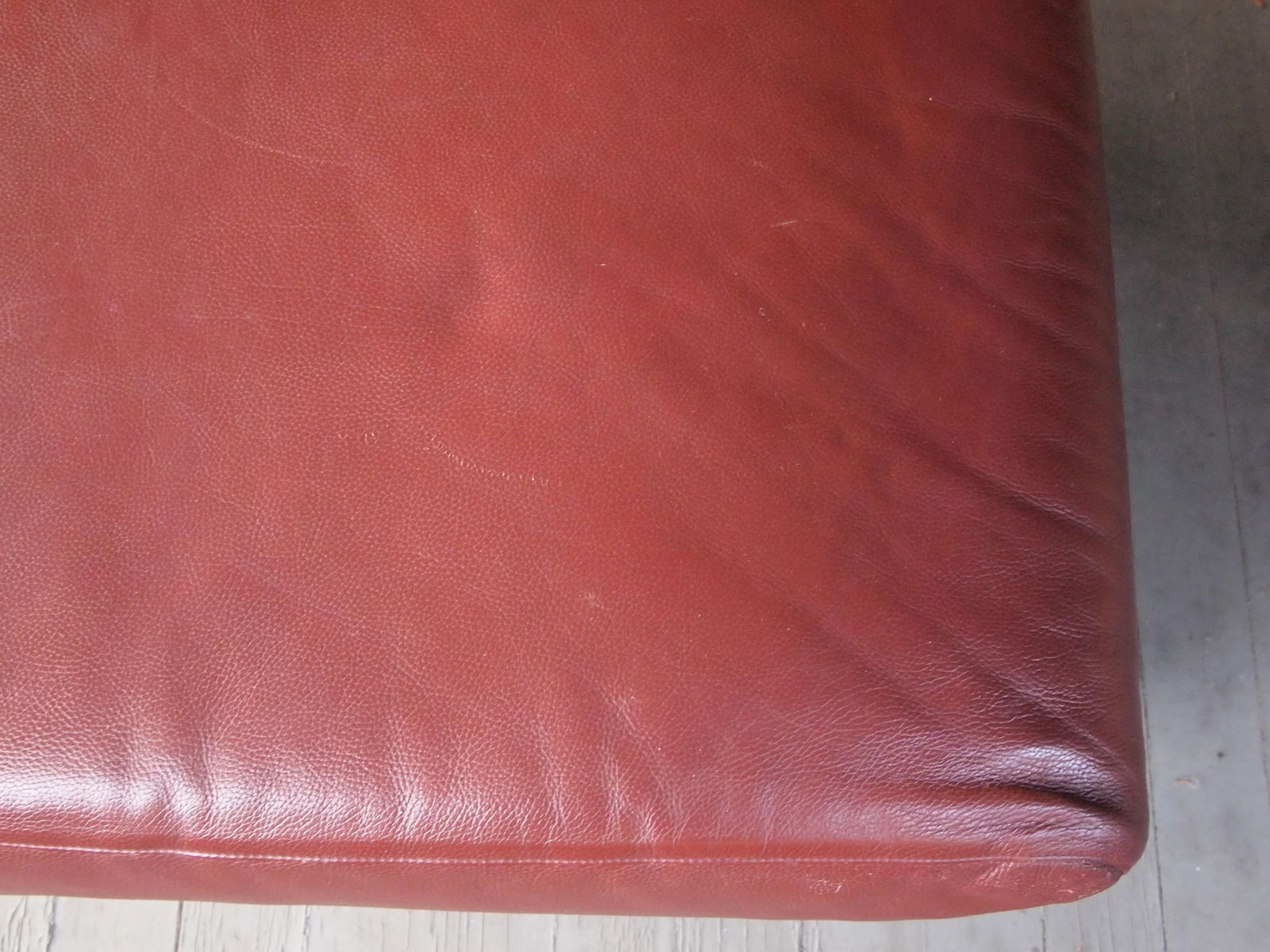 1990s Cassina Piero Lissoni Met Ottoman in Red-Brown Leather #2 - 7