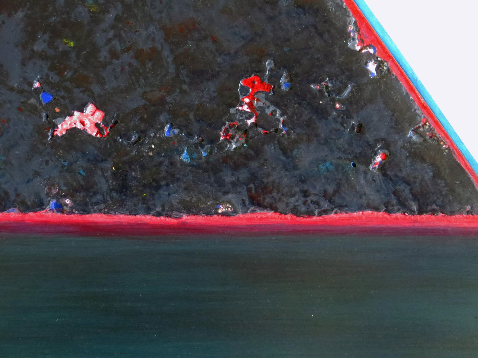 1980s Tom Bolles Abstract Mixed Media Painting, "Triangles #3 & #4 Attempting to Mate" - 6