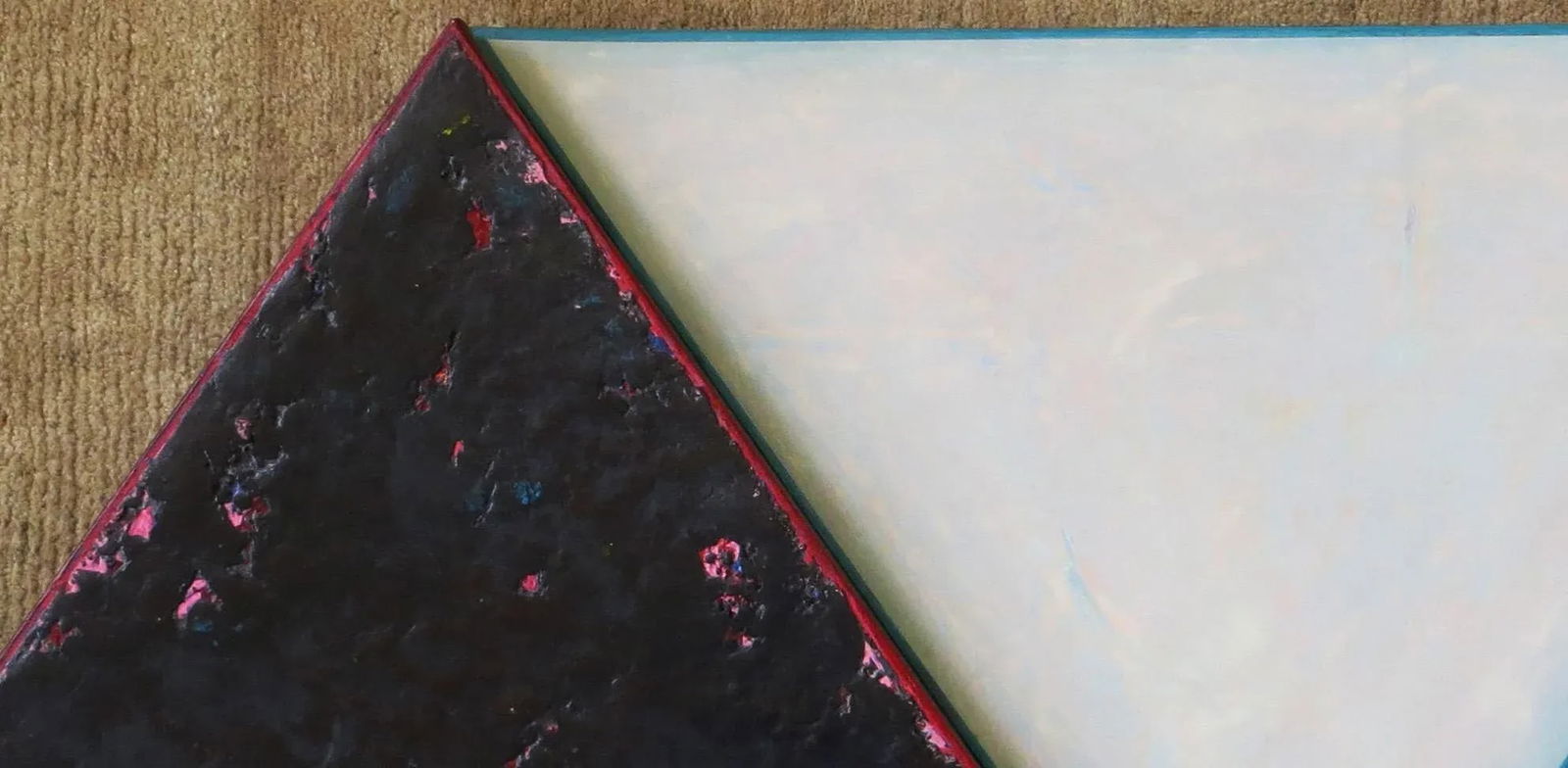 1980s Tom Bolles Abstract Mixed Media Painting, "Triangles #3 & #4 Attempting to Mate" - 8