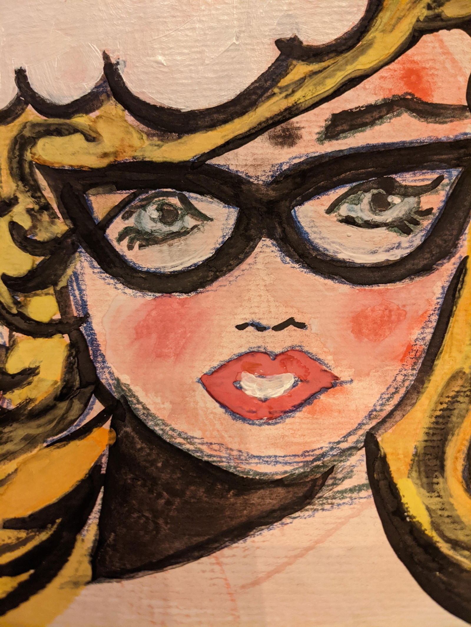 Contemporary Pop Art Style Mixed-Media Portrait Painting - 7