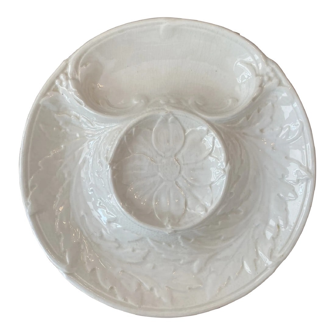 Antique Gien France White Artichoke Plate (1 of 7)