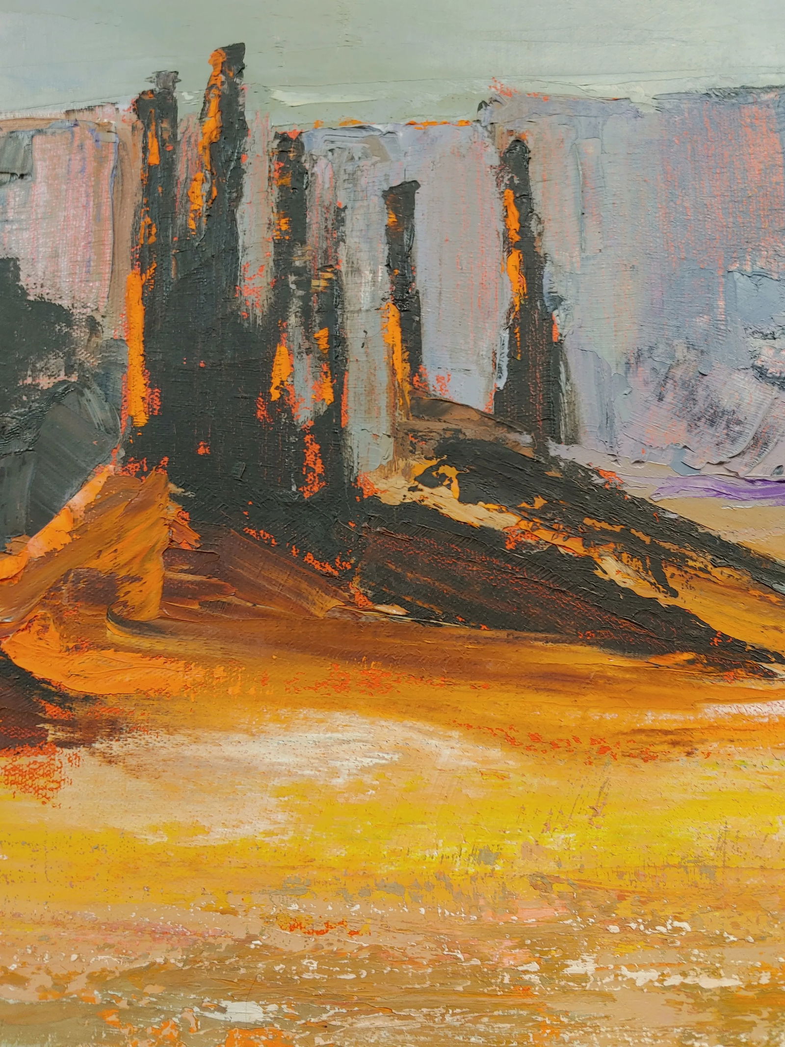 1970s Signed Southwestern Landscape Oil Painting, Framed - 4