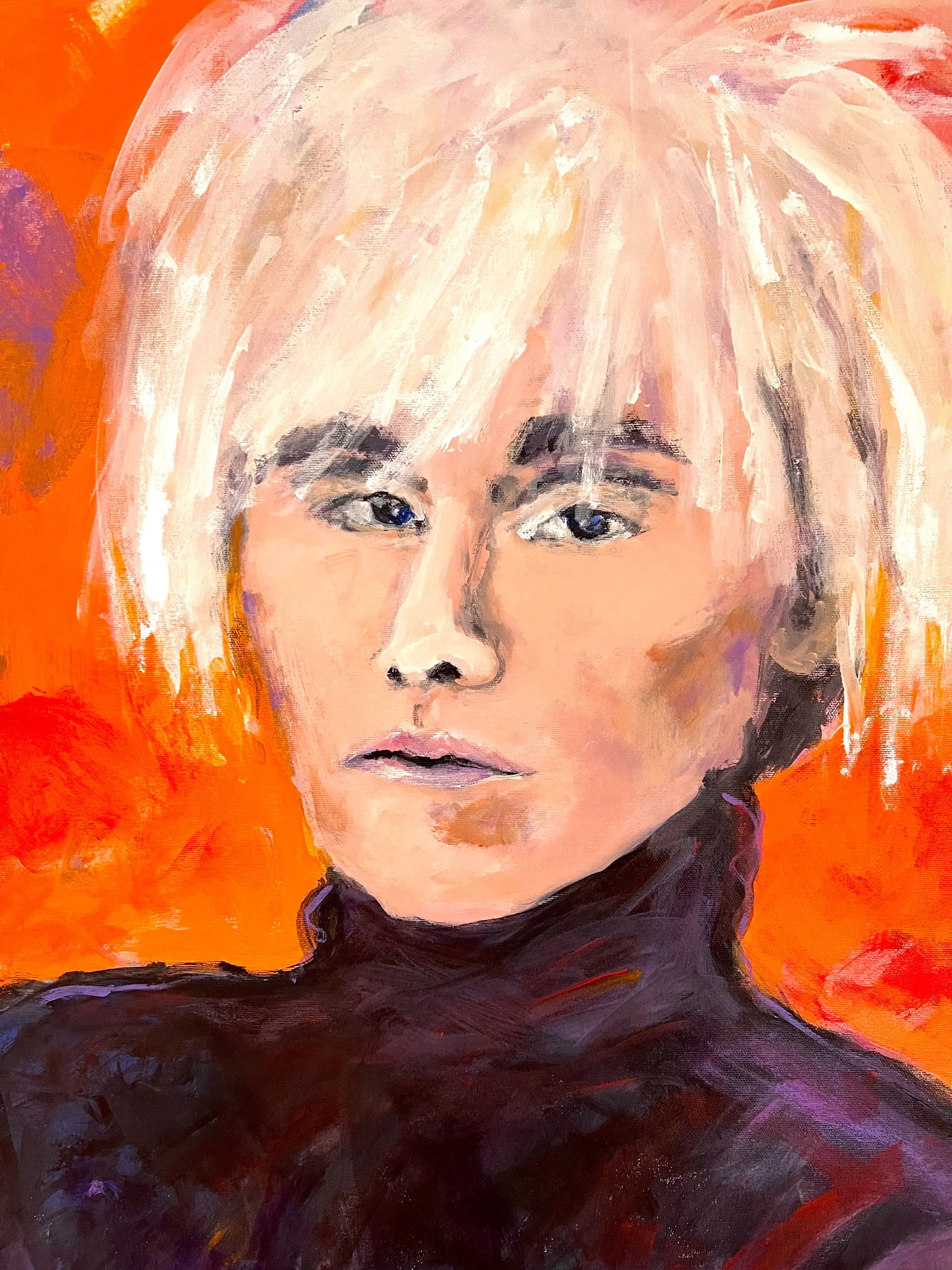 "Andyyyyyy" Contemporary Original Pop Art Portrait Painting by Sandy Welch - 2