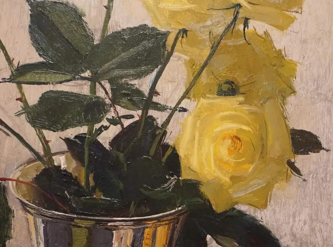 Olle Hjortzberg Still Life With Yellow Roses, 1946 - 5