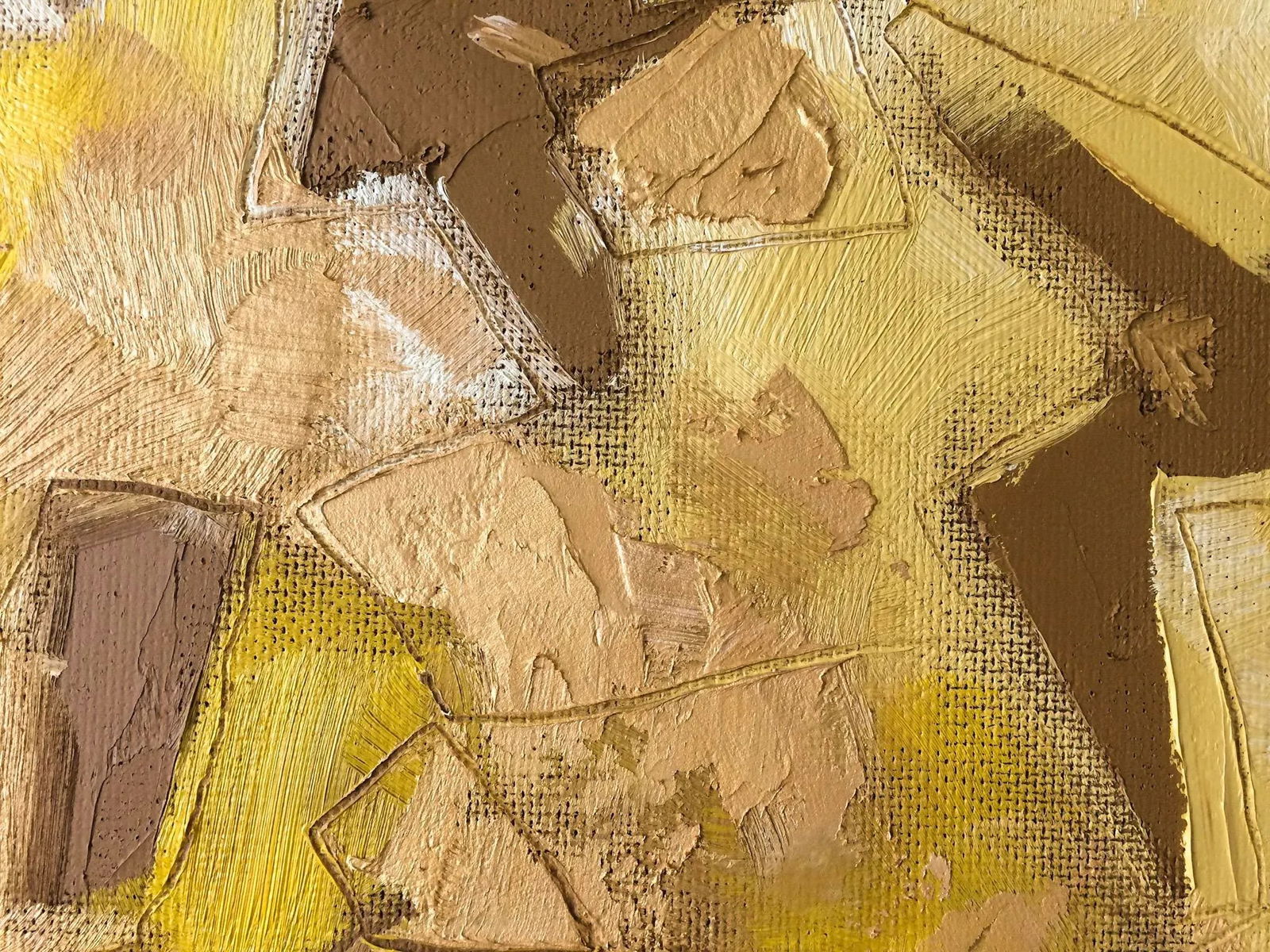 'Fields of Gold' Acrylic Painting - 3